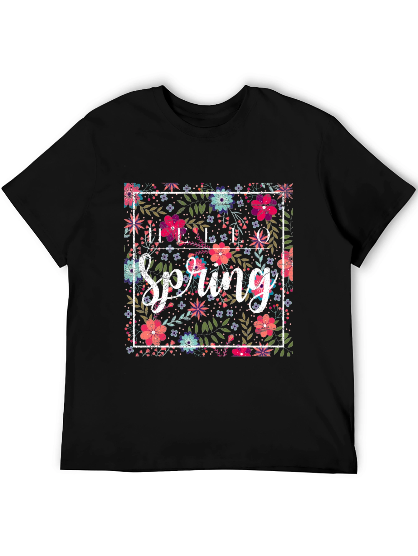Hello Spring Floral Graphic Tee