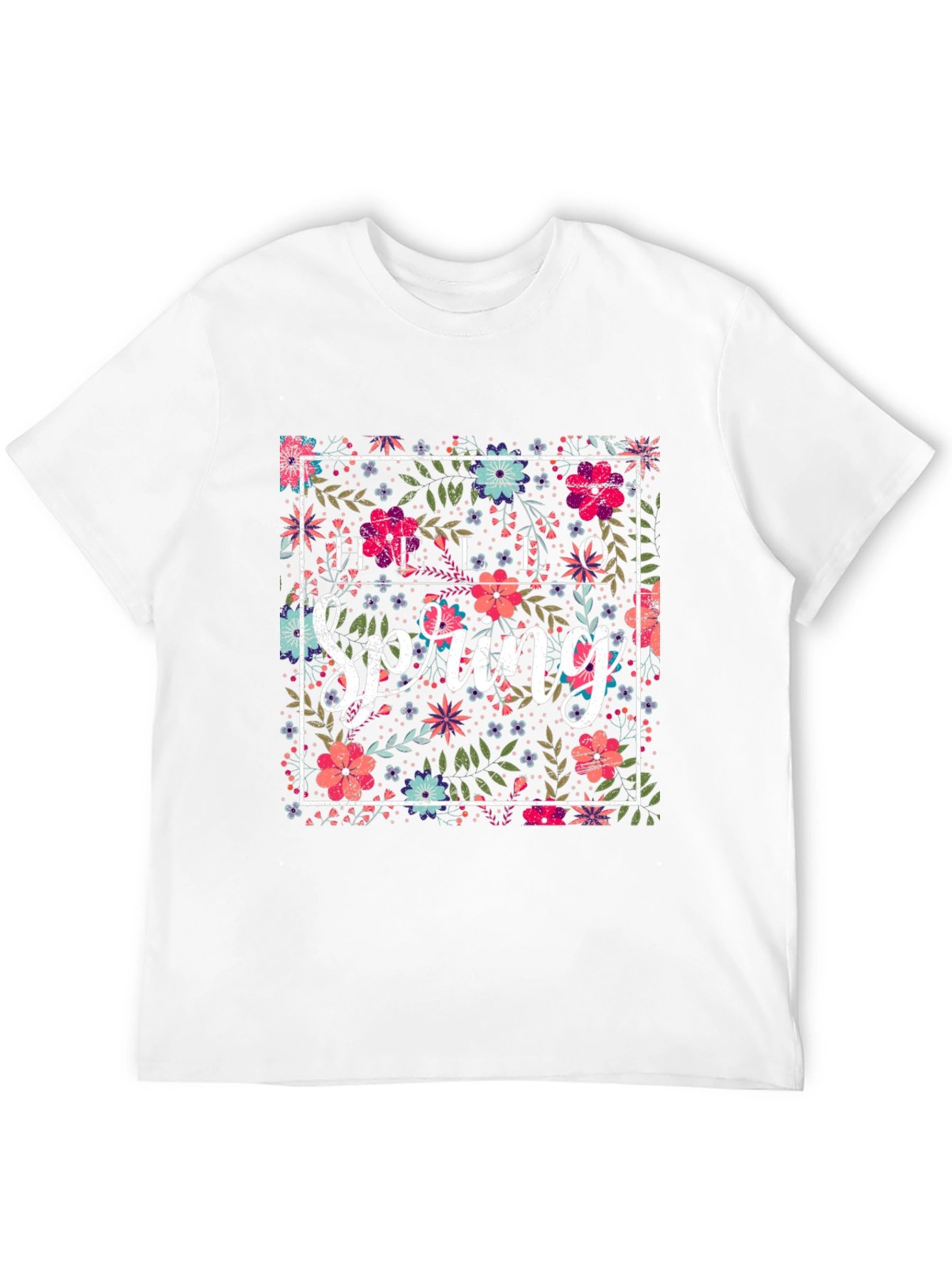 Hello Spring Floral Graphic Tee