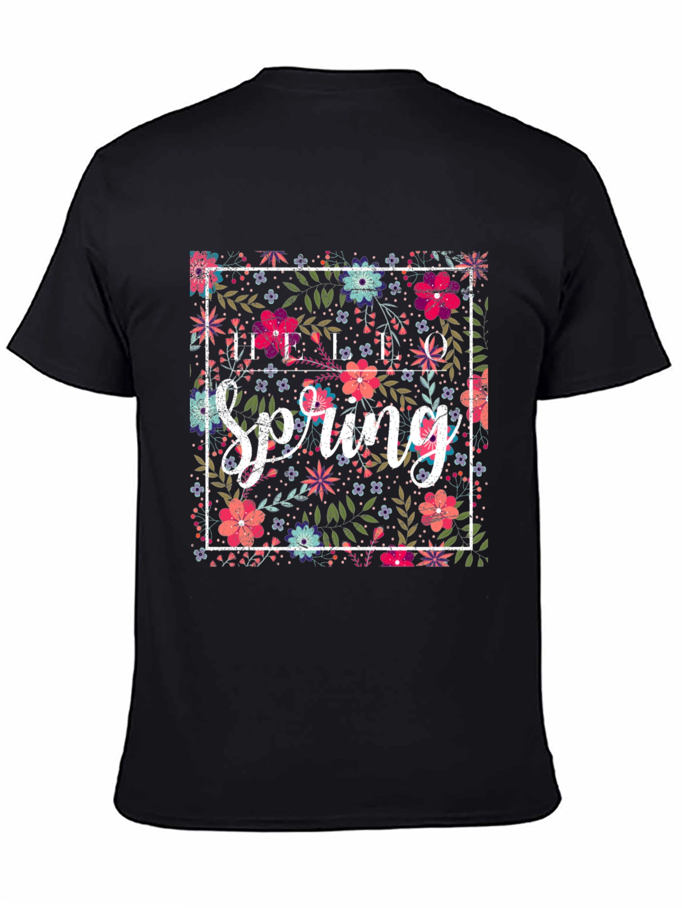 Hello Spring Floral Graphic Tee