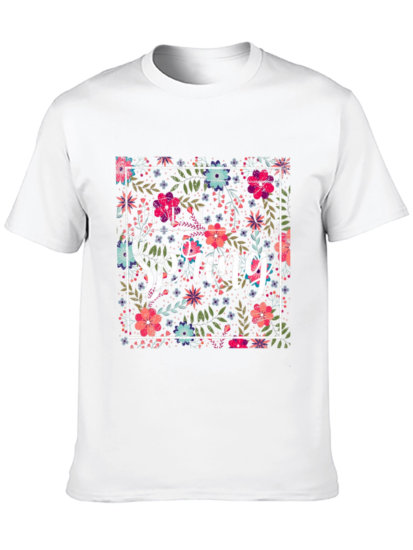 Hello Spring Floral Graphic Tee