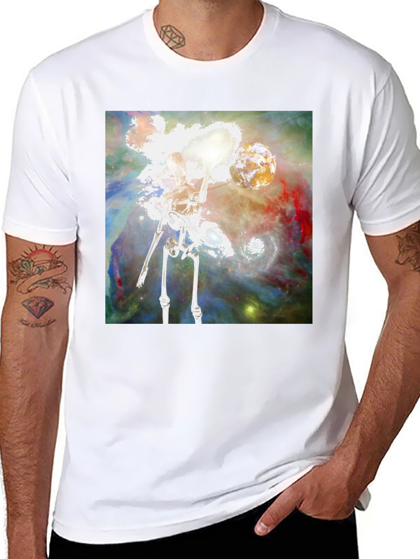 Celestial Skeleton Graphic Tee