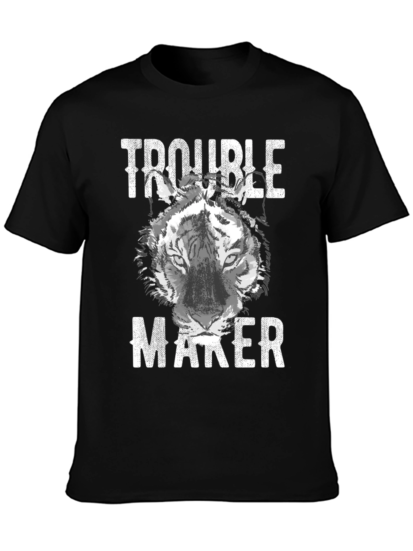 Trouble Maker Tiger Graphic T-Shirt