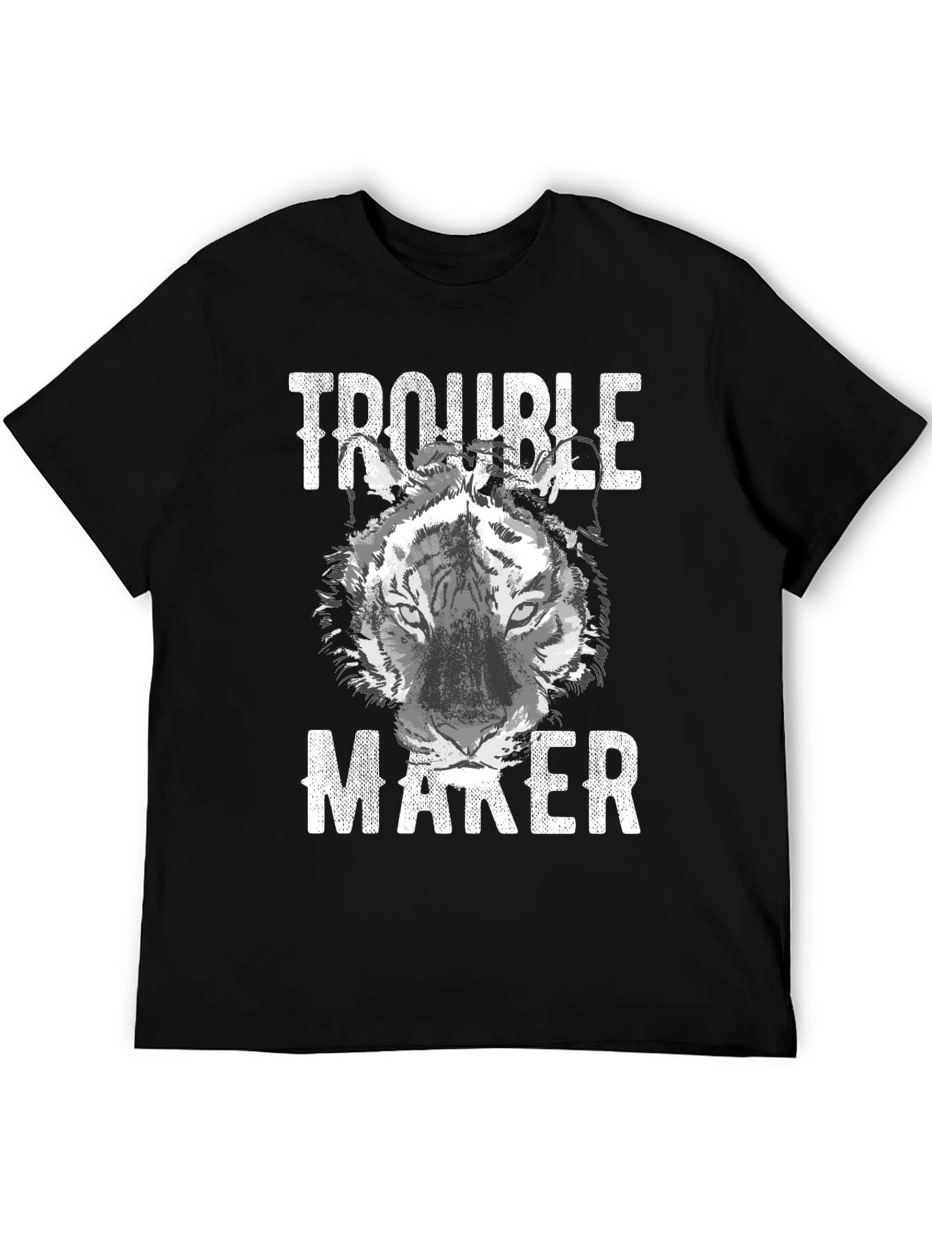 Trouble Maker Tiger Graphic T-Shirt
