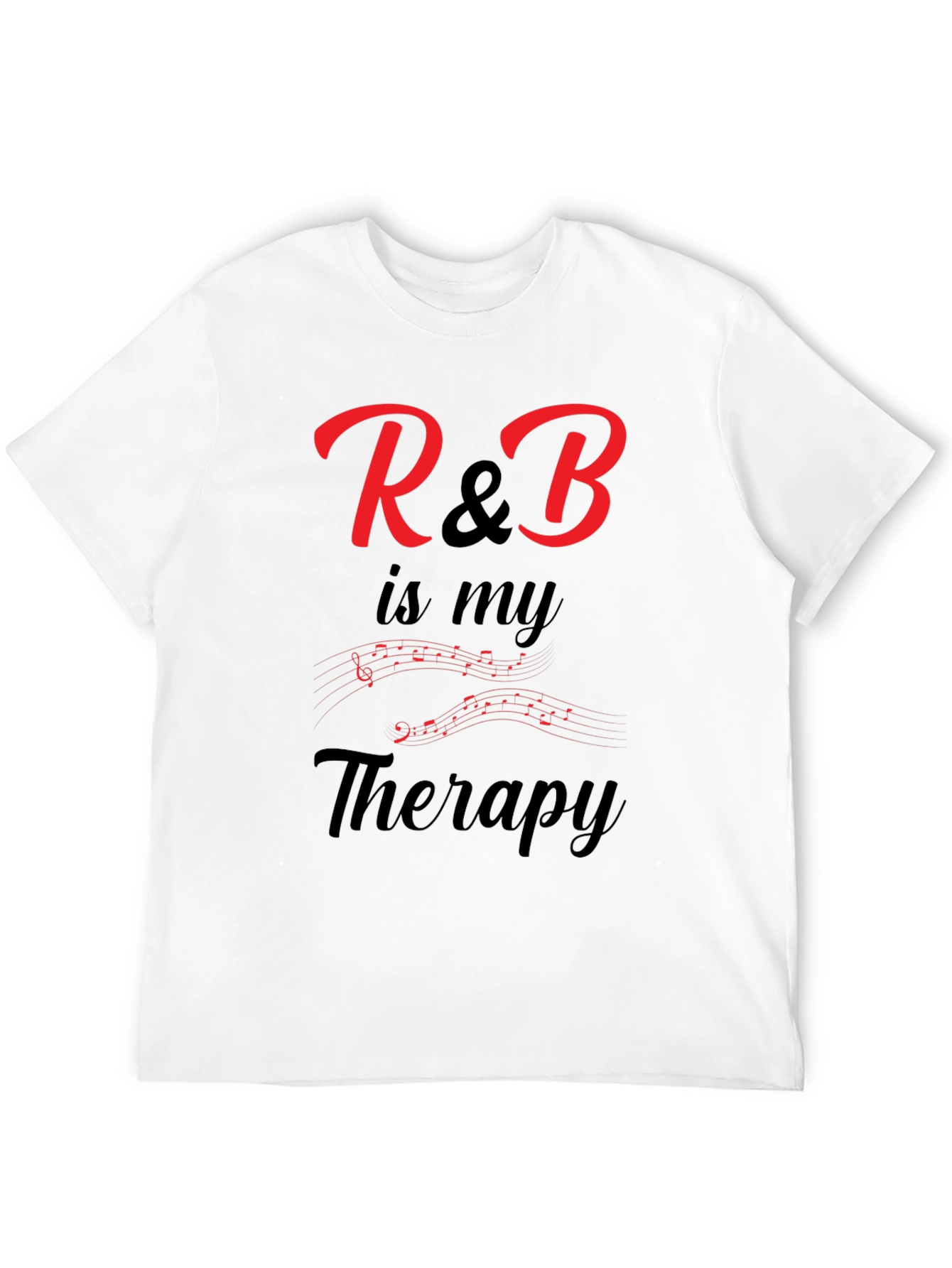 R&B Music Therapy Graphic Tee - Black