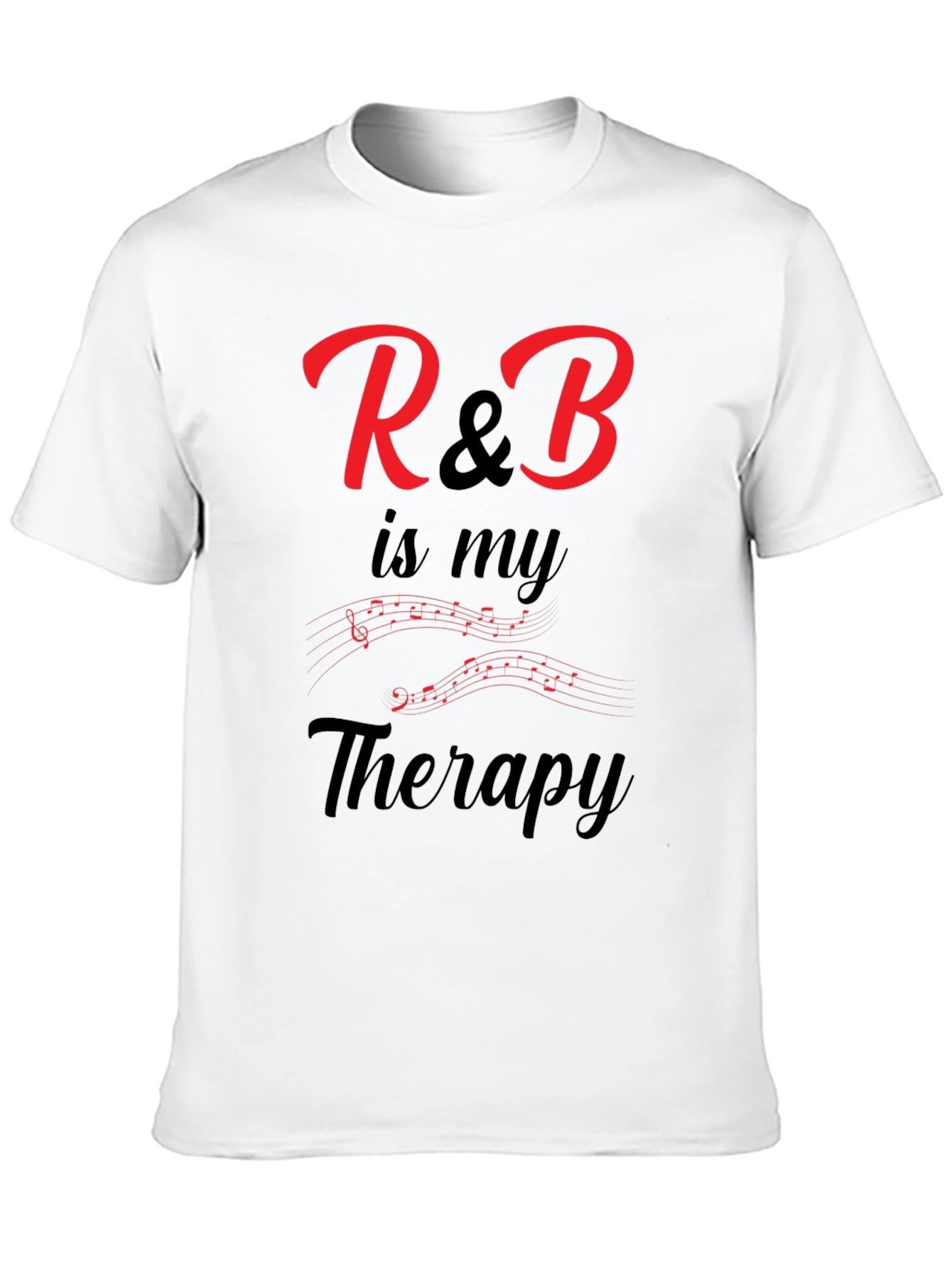 R&B Music Therapy Graphic Tee - Black