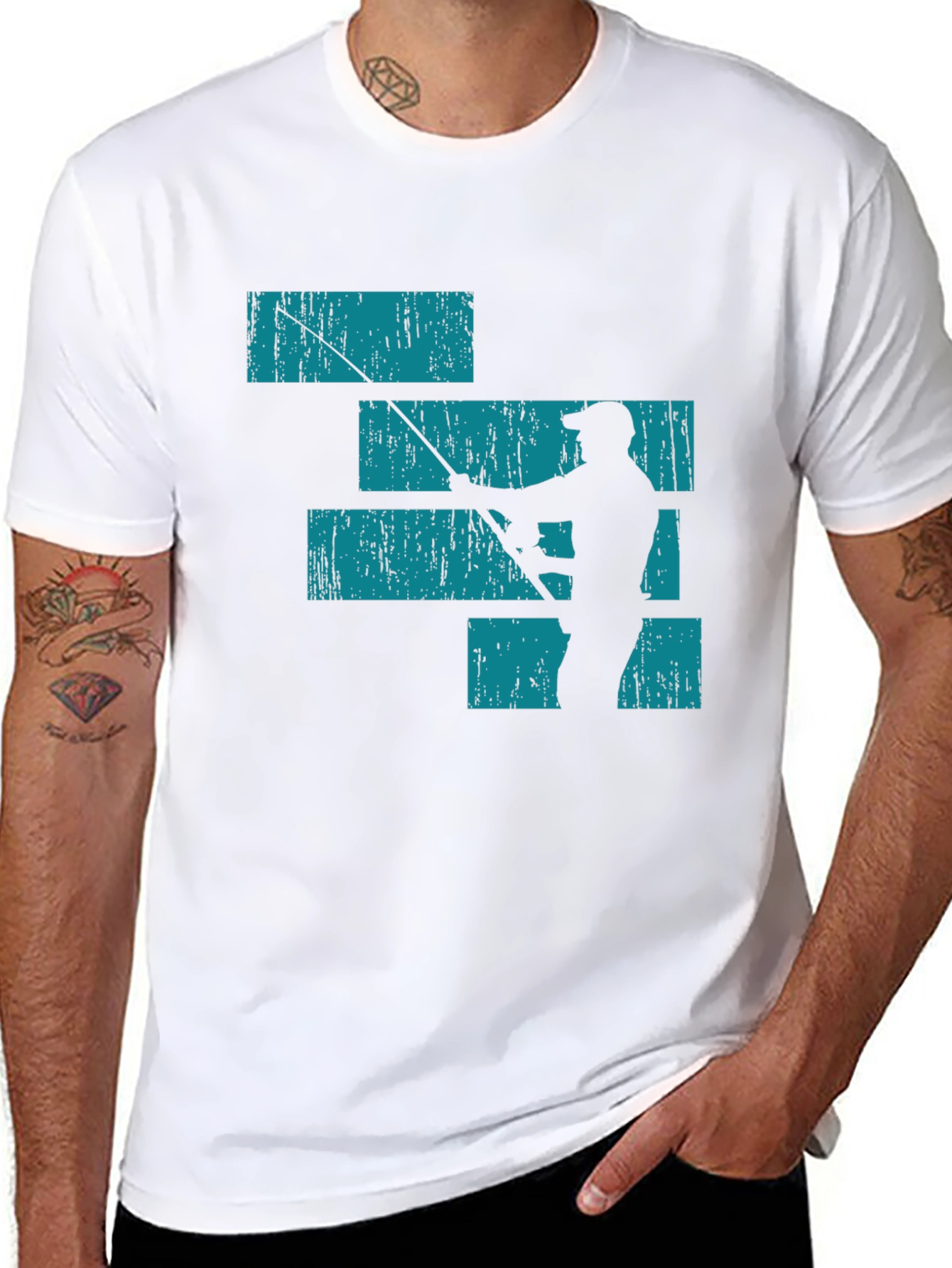 Fishing Silhouette Graphic Tee