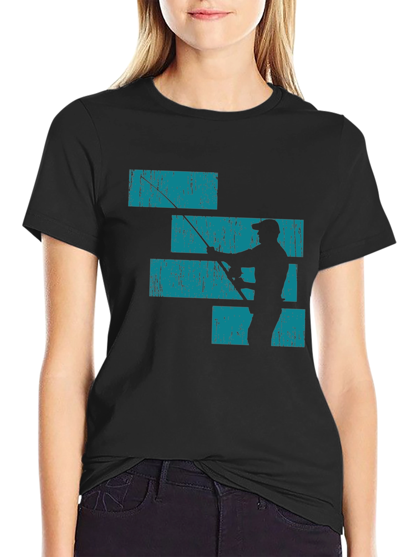 Fishing Silhouette Graphic Tee