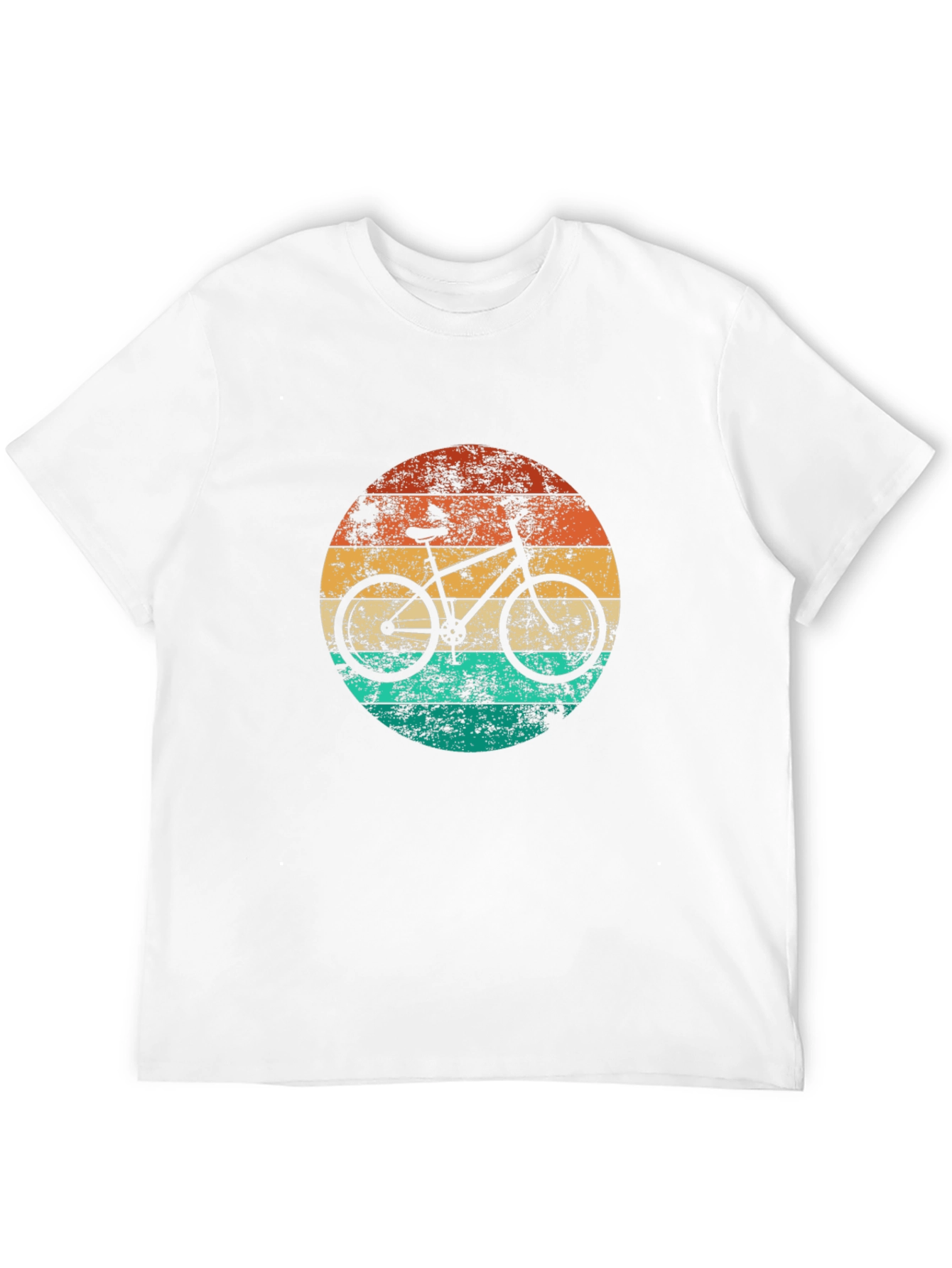 Retro Sunset Bicycle Graphic Tee - Black
