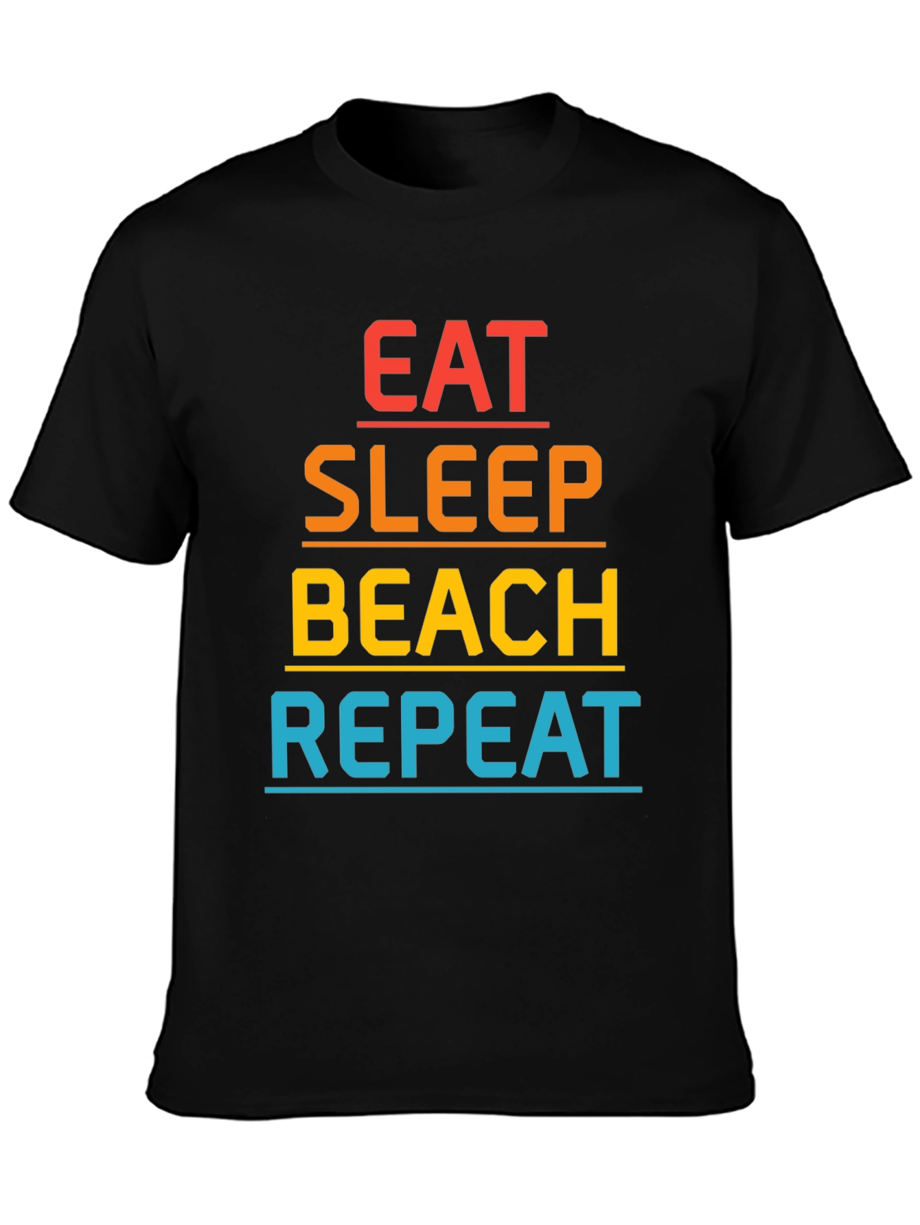 Eat Sleep Beach Repeat Graphic T-Shirt