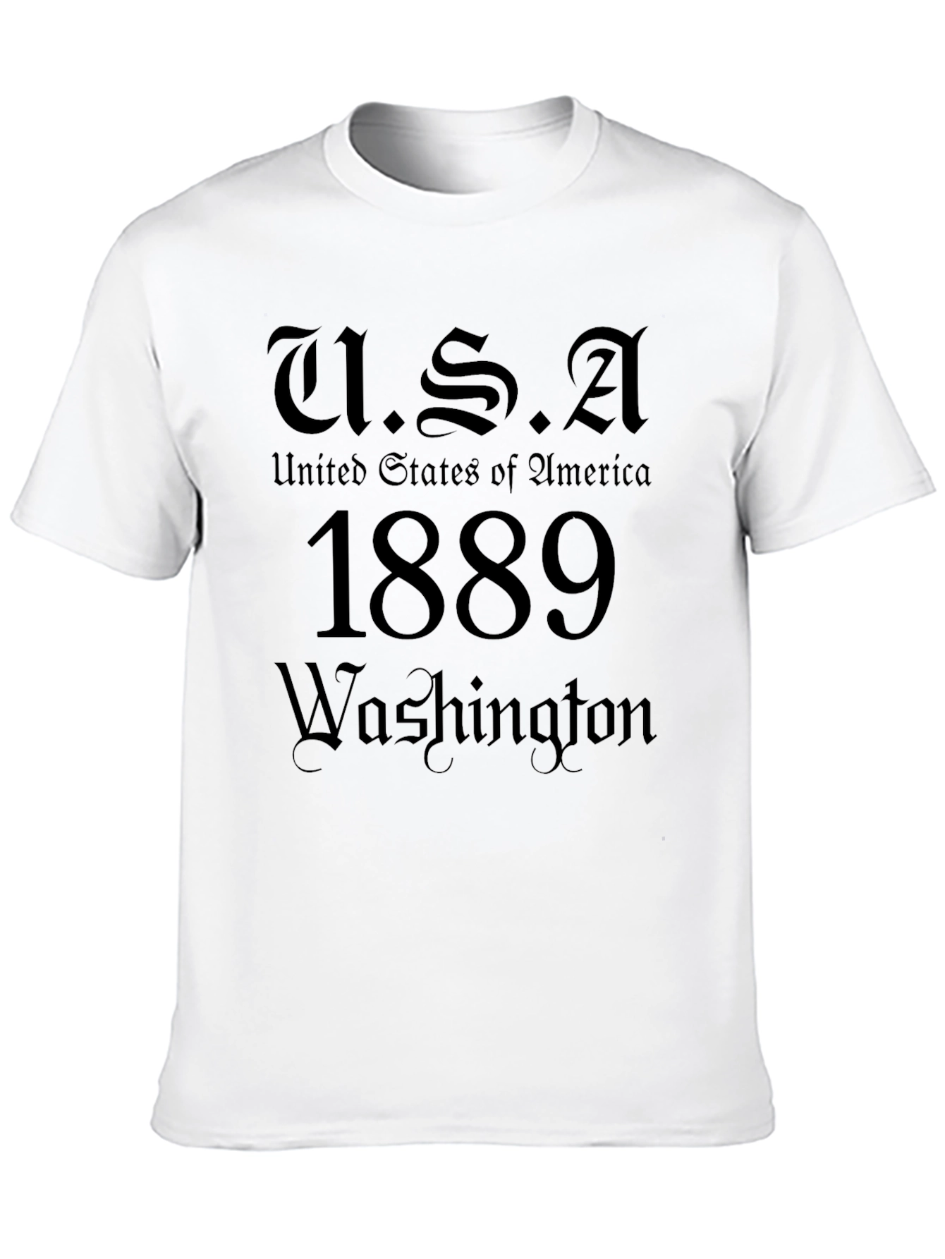 USA Washington 1889 Black Graphic Tee
