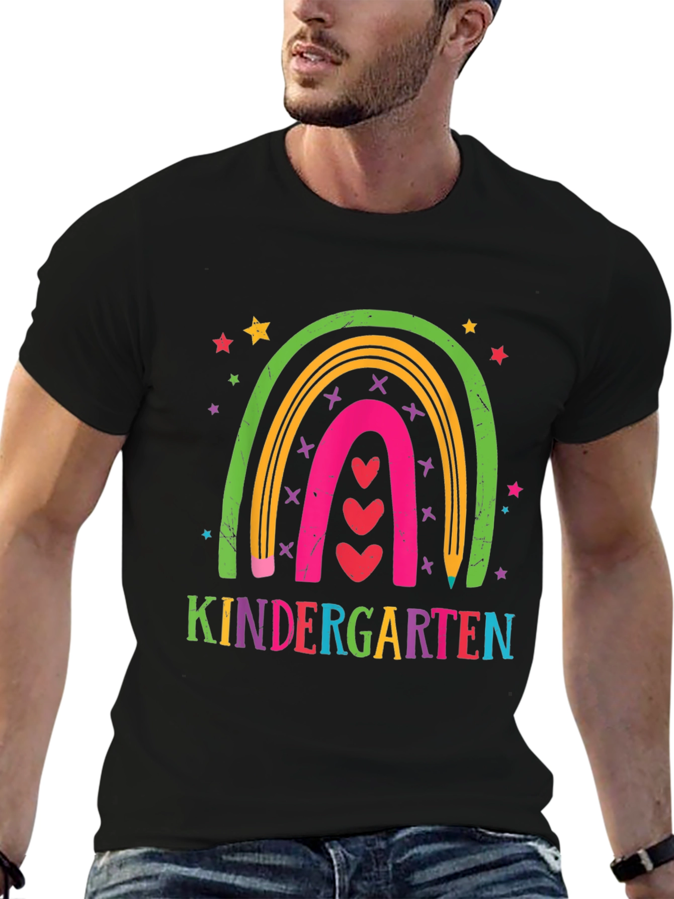Kindergarten Rainbow Heart T-Shirt