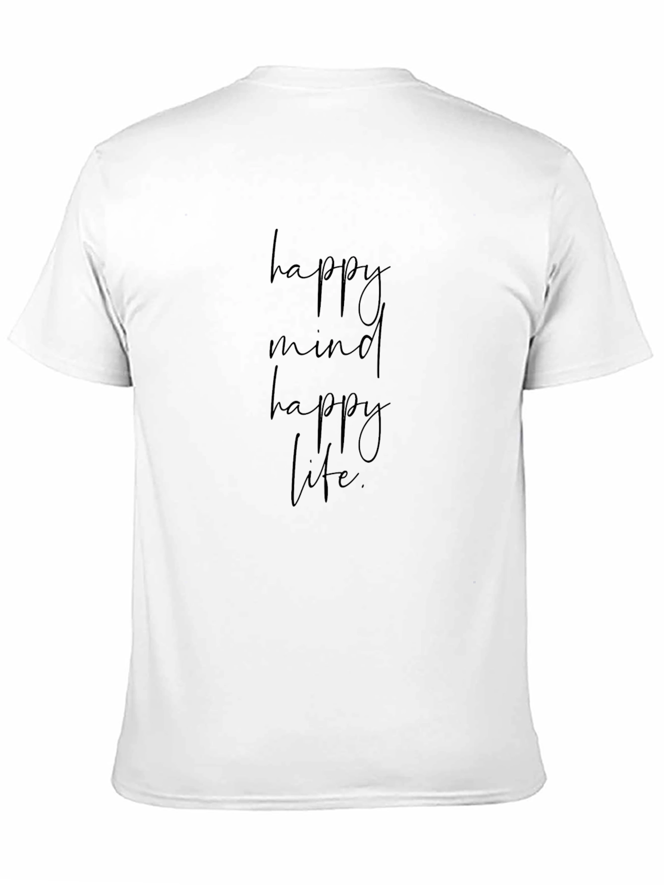 Happy Mind Happy Life Graphic Tee - Black