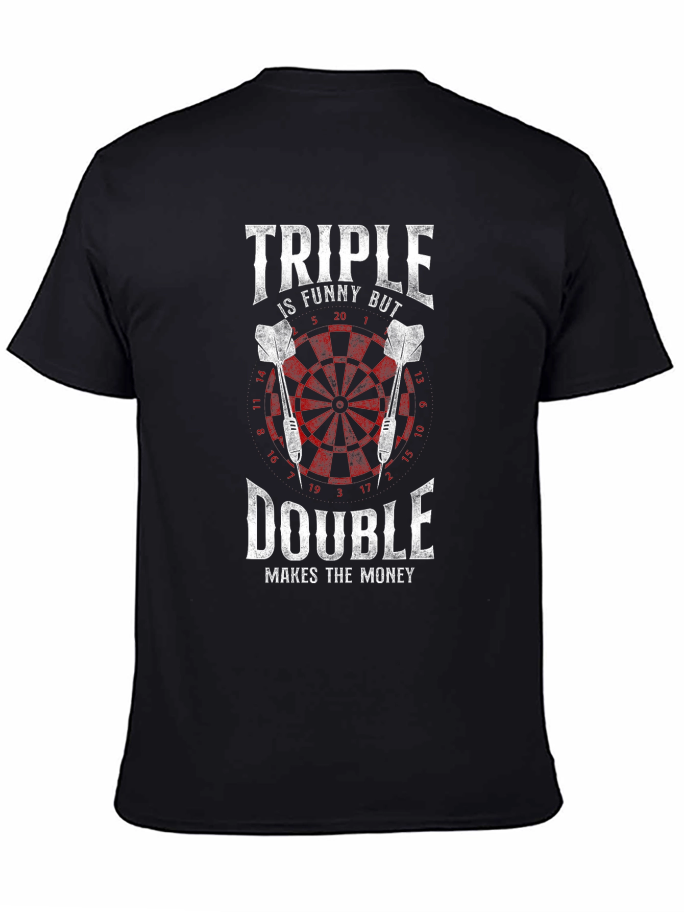Triple Double Darts T-Shirt - Funny Dart Player Gift