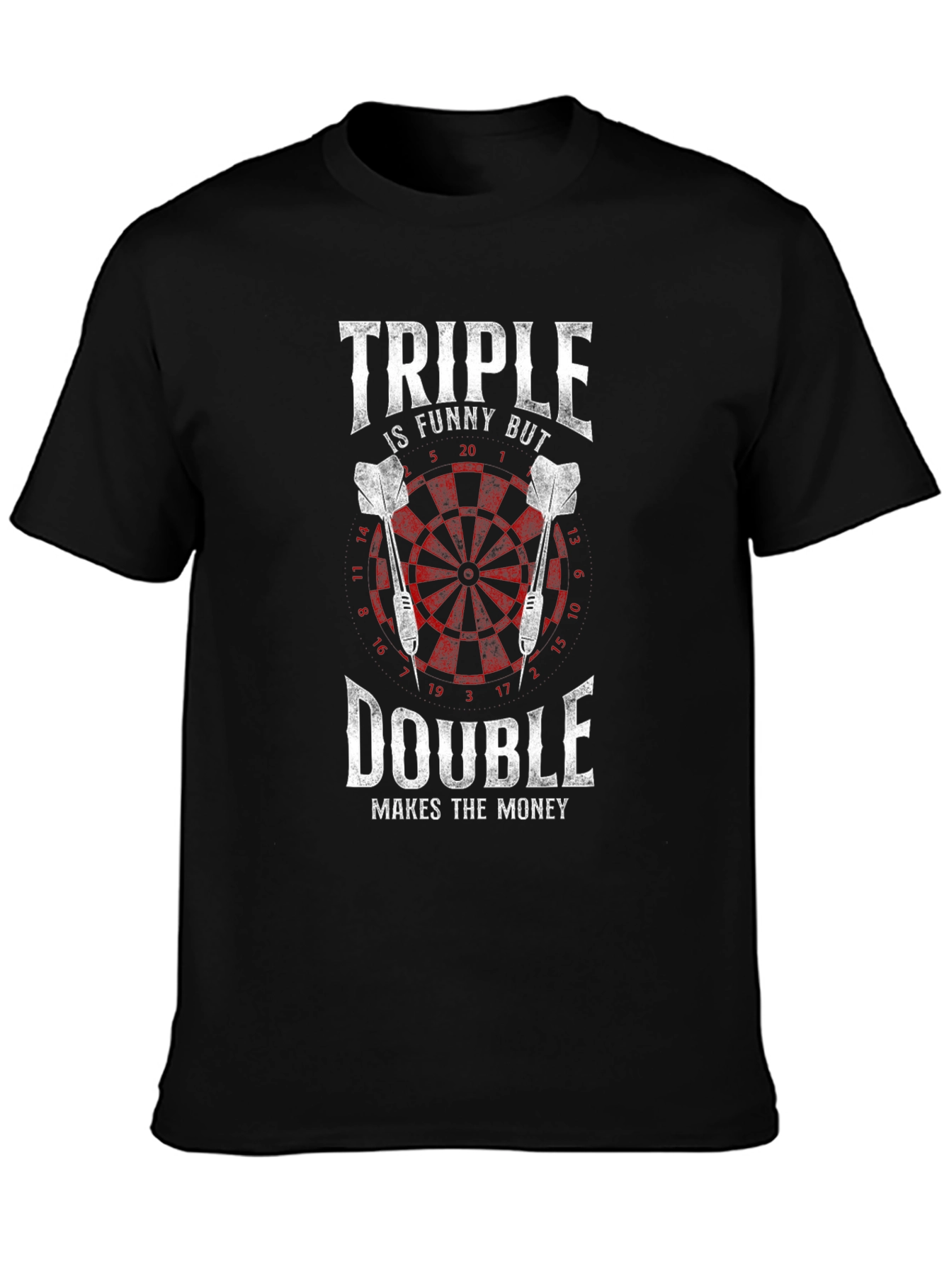 Triple Double Darts T-Shirt - Funny Dart Player Gift