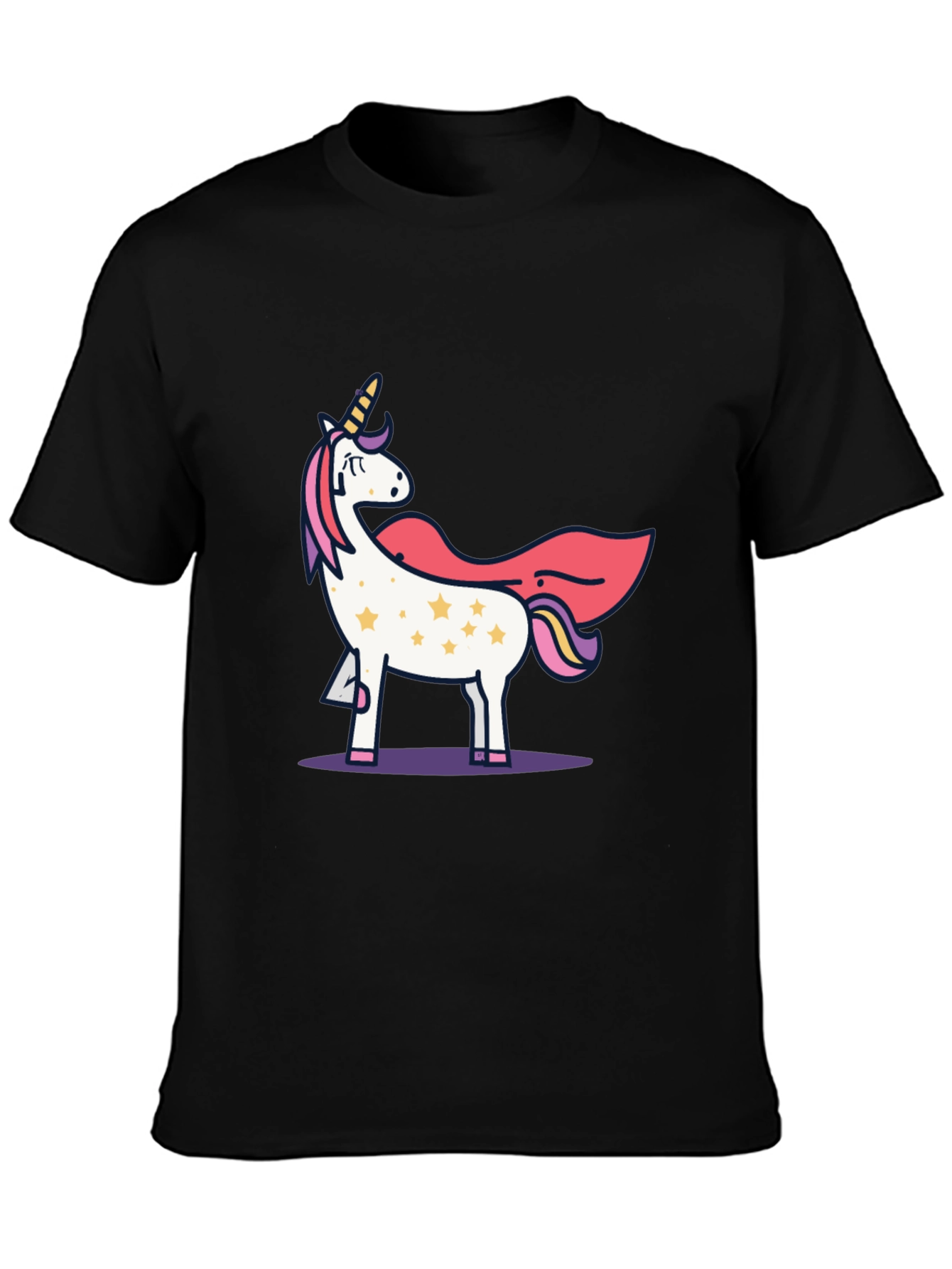 Unicorn Graphic Black T-Shirt