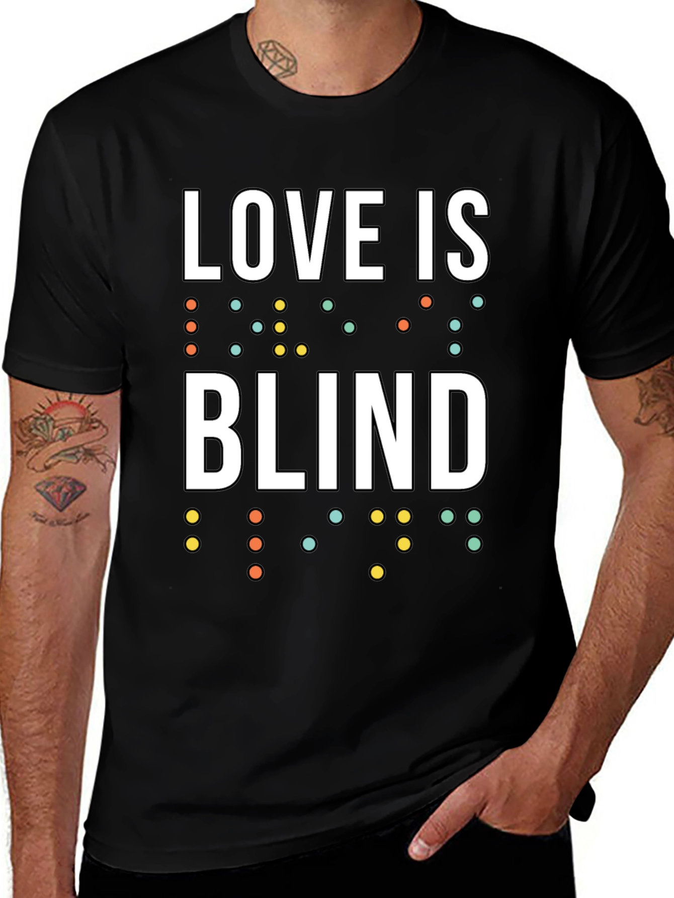 Love is Blind T-Shirt - Braille Design
