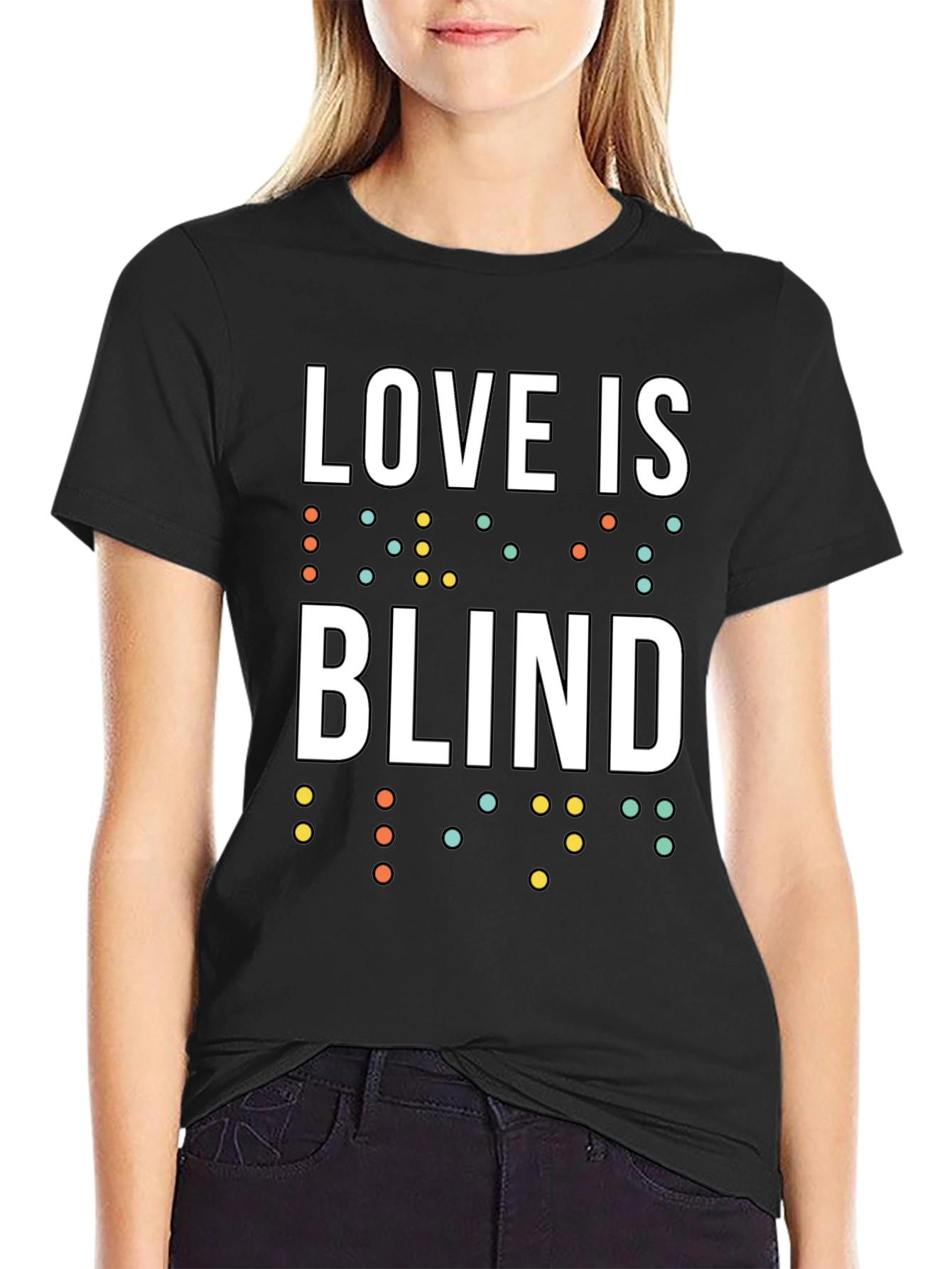 Love is Blind T-Shirt - Braille Design
