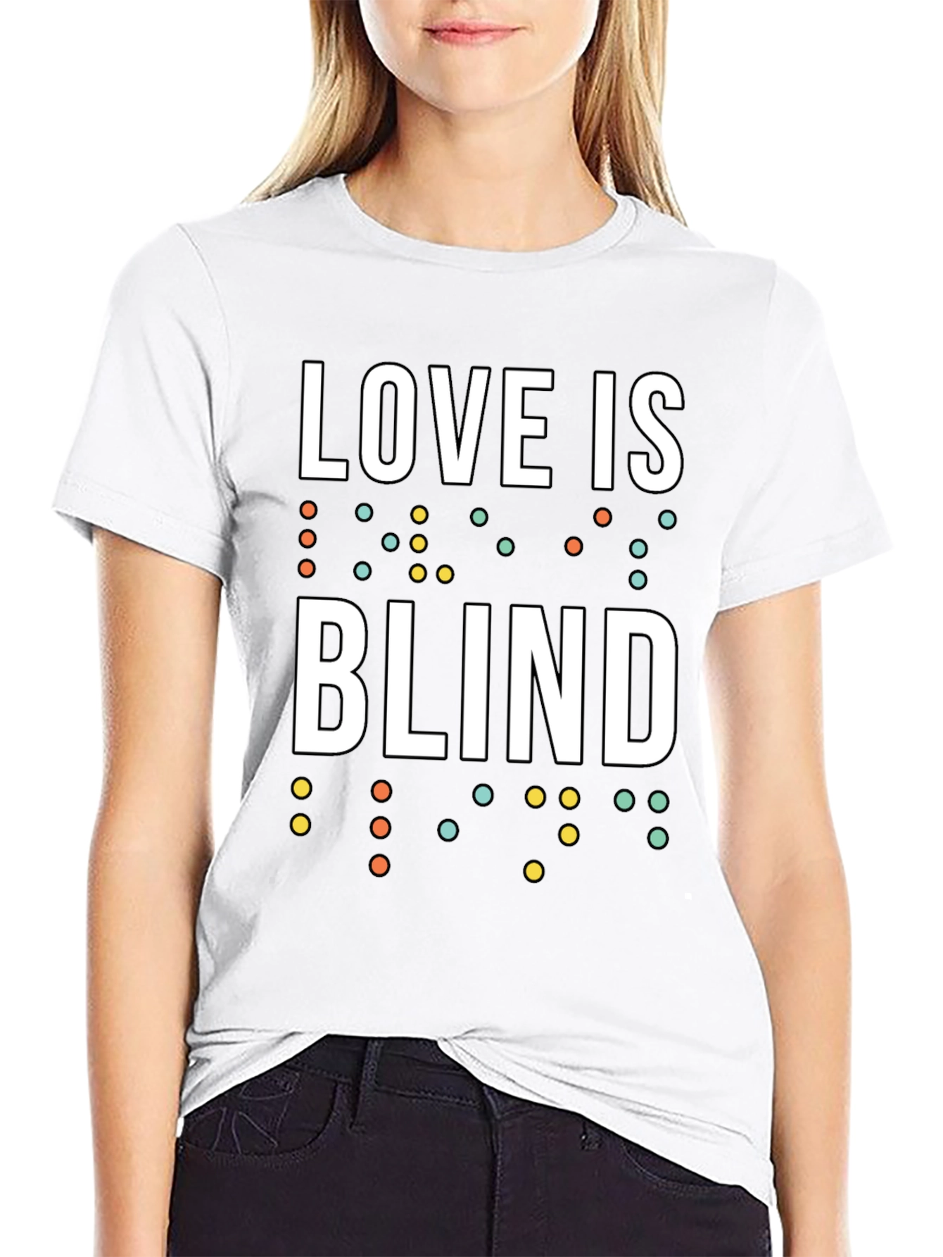 Love is Blind T-Shirt - Braille Design
