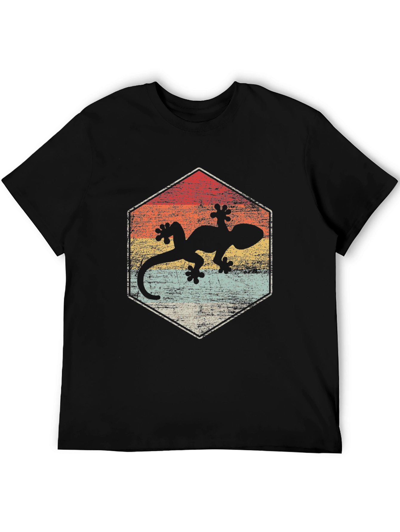 Retro Gecko Graphic Tee - Unique Animal Lover T-Shirt