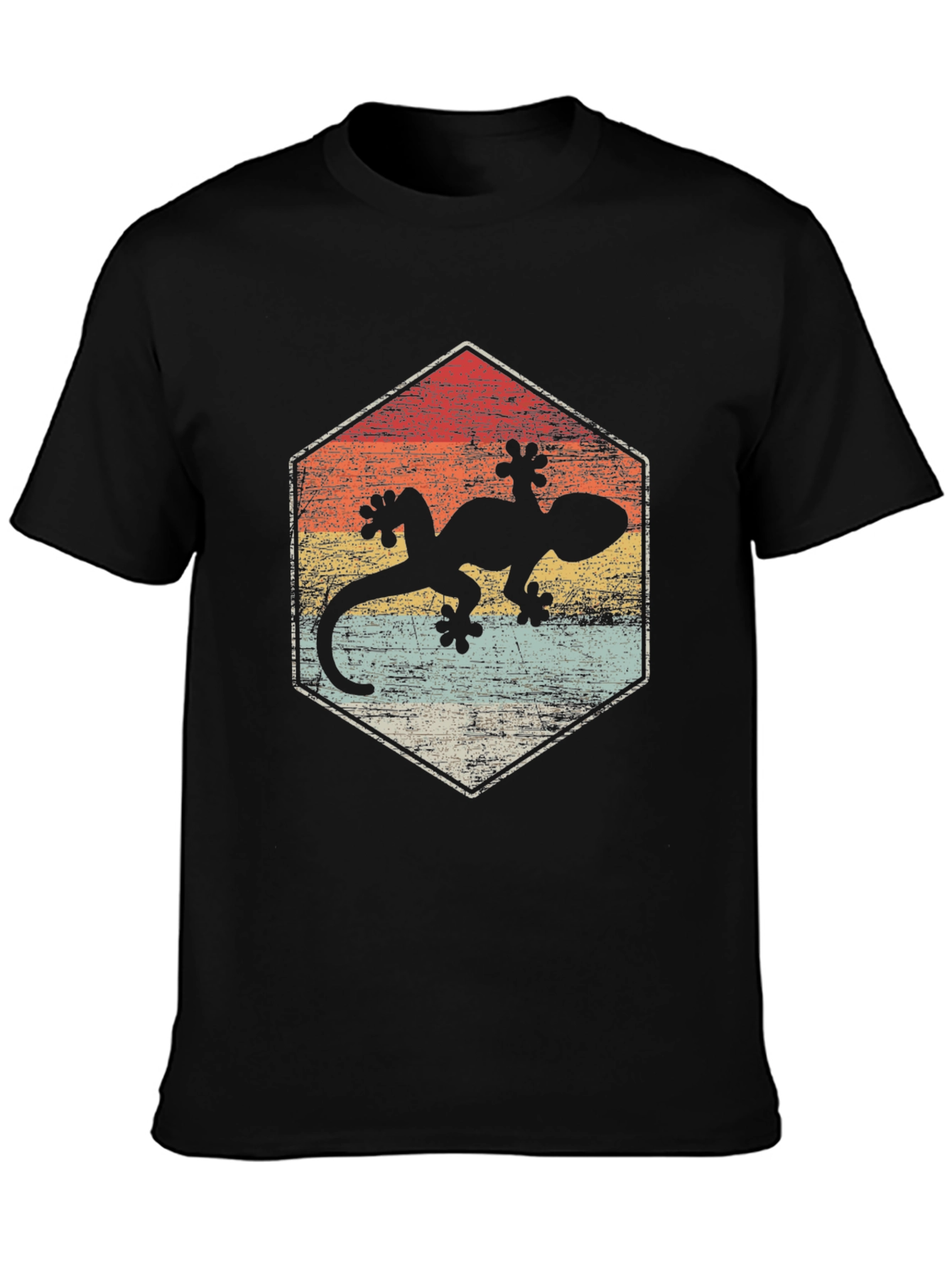 Retro Gecko Graphic Tee - Unique Animal Lover T-Shirt