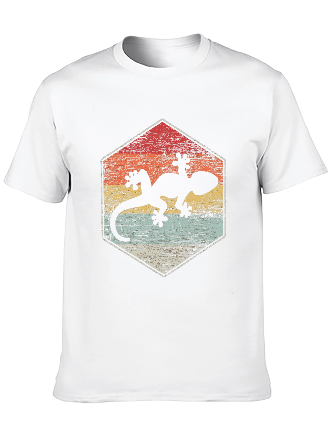 Retro Gecko Graphic Tee - Unique Animal Lover T-Shirt