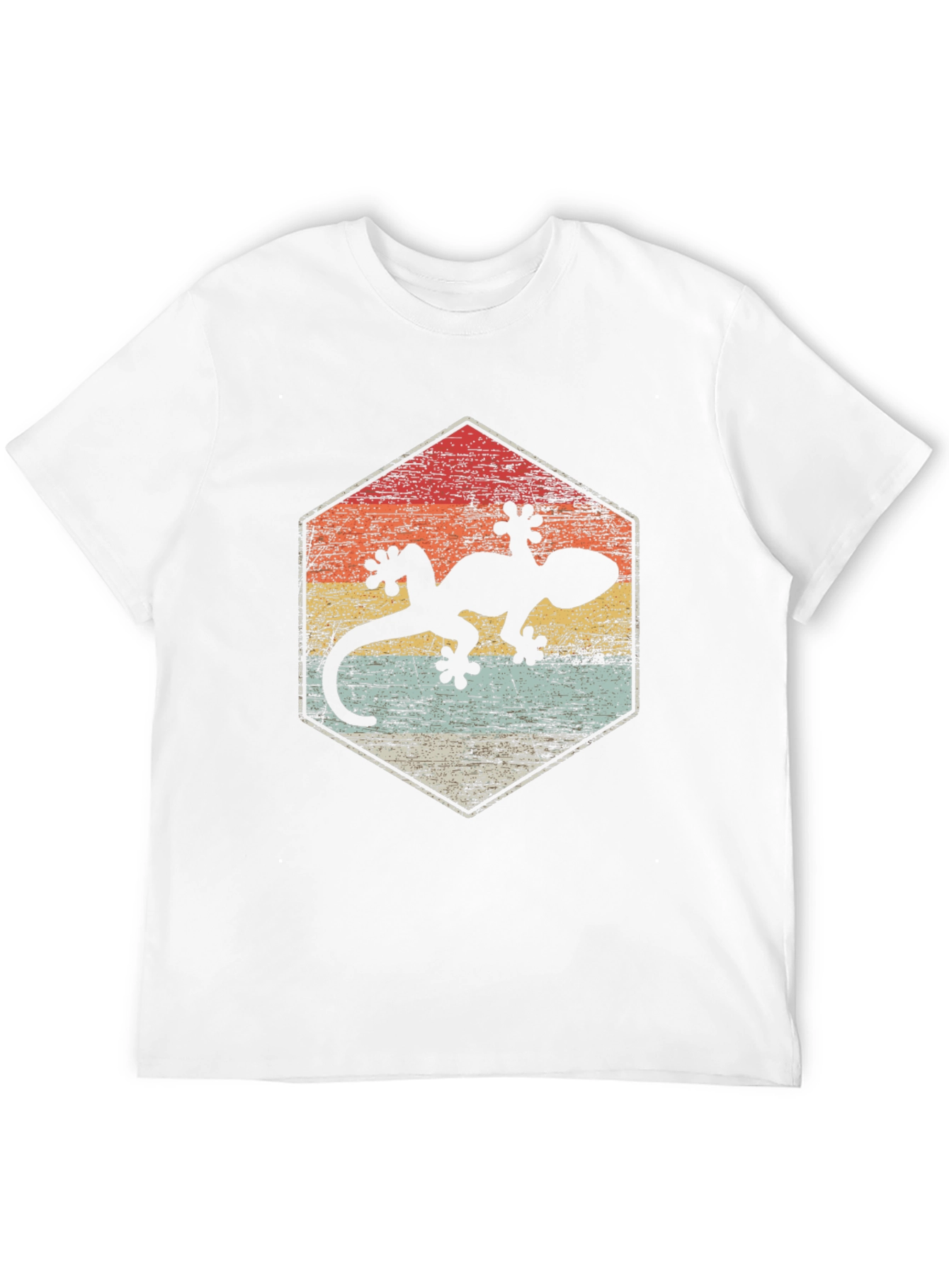Retro Gecko Graphic Tee - Unique Animal Lover T-Shirt