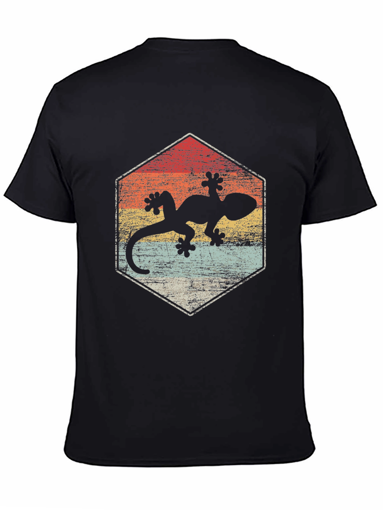 Retro Gecko Graphic Tee - Unique Animal Lover T-Shirt