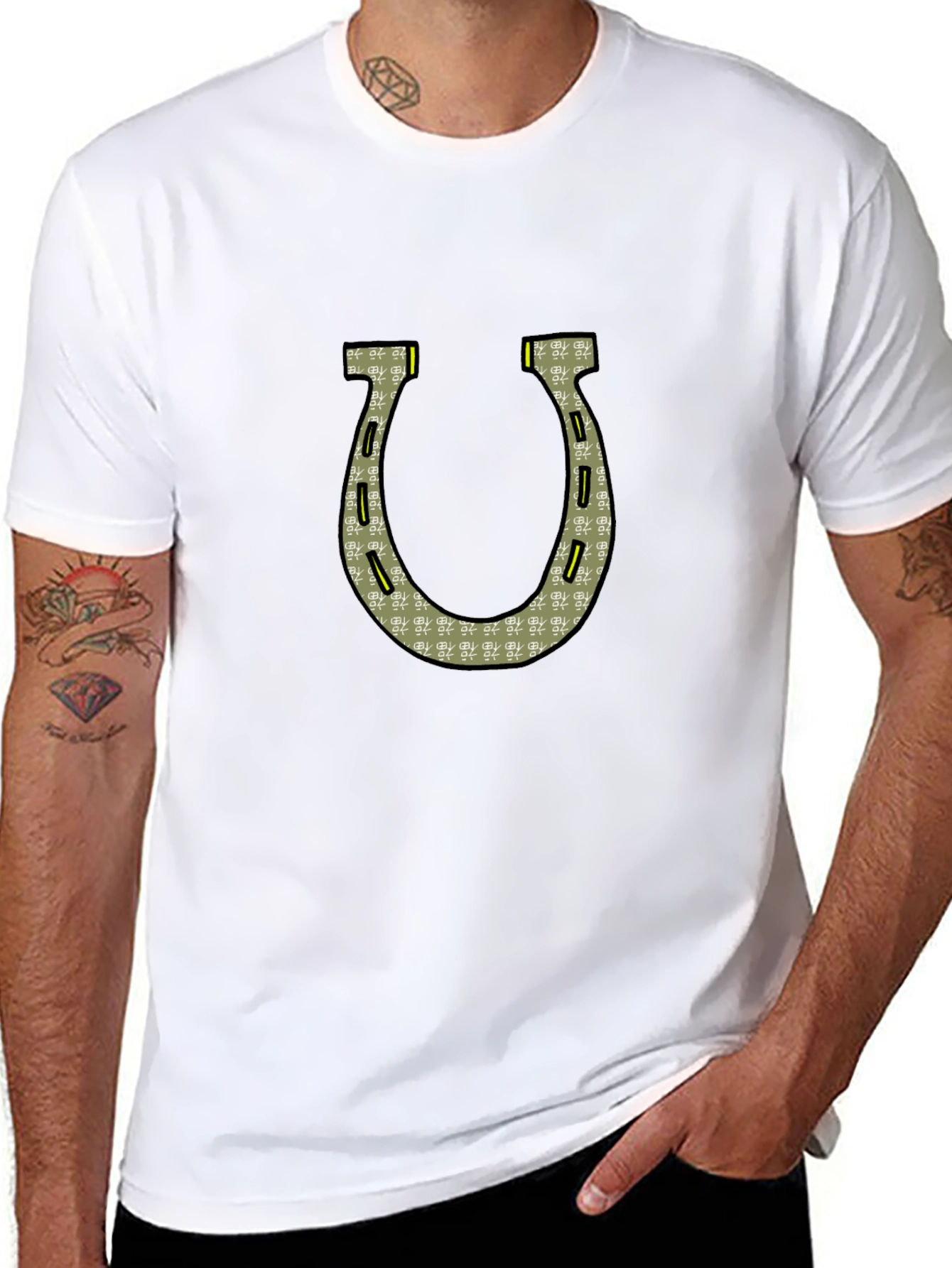 Horseshoe Graphic Tee - Lucky Charm Shirt