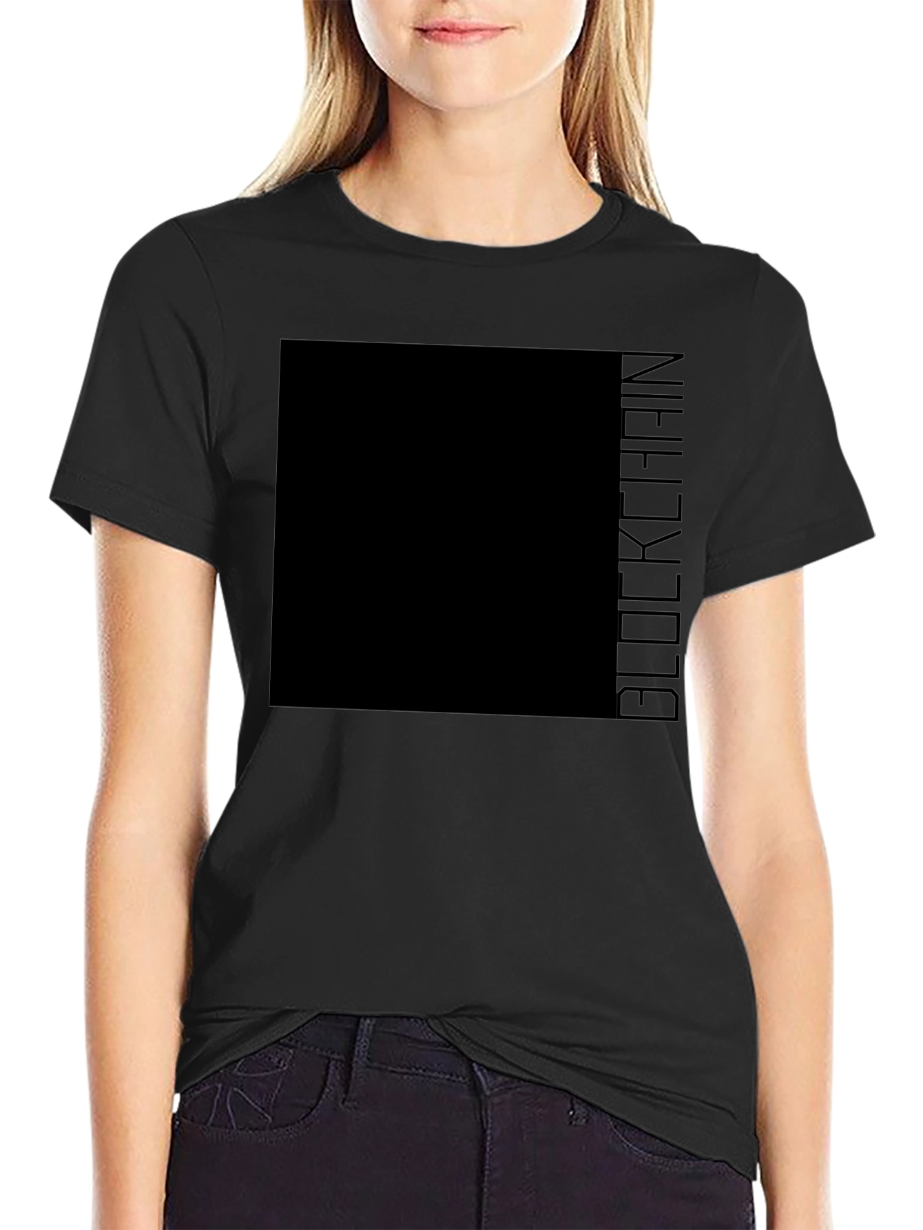 Blockchain Graphic Tee - Modern Crypto Enthusiast Apparel