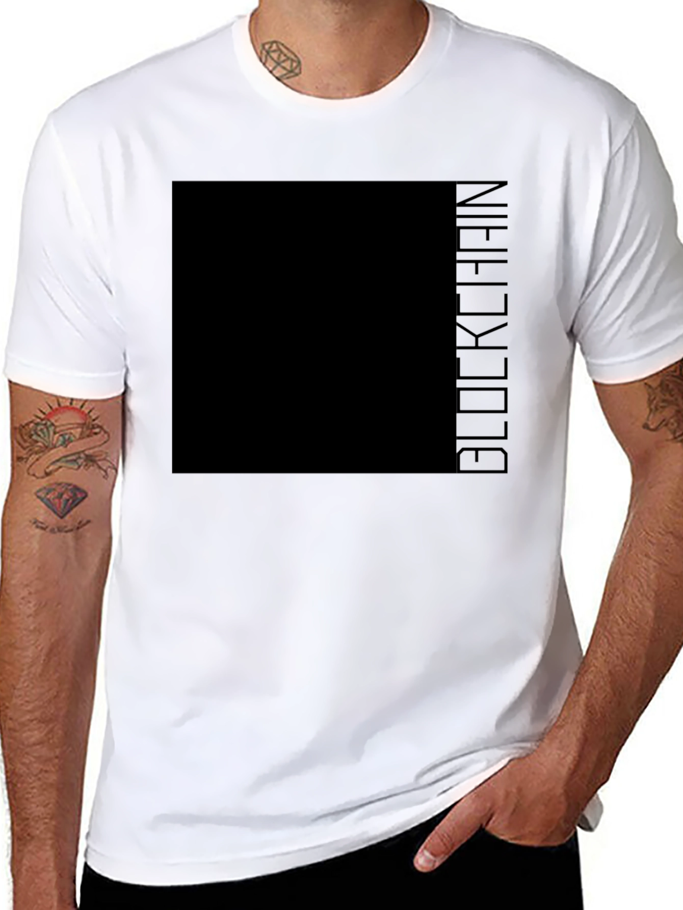 Blockchain Graphic Tee - Modern Crypto Enthusiast Apparel