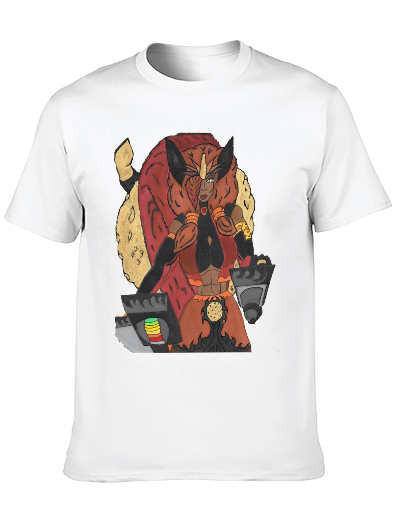 Warrior Character Graphic Print Tee - Black