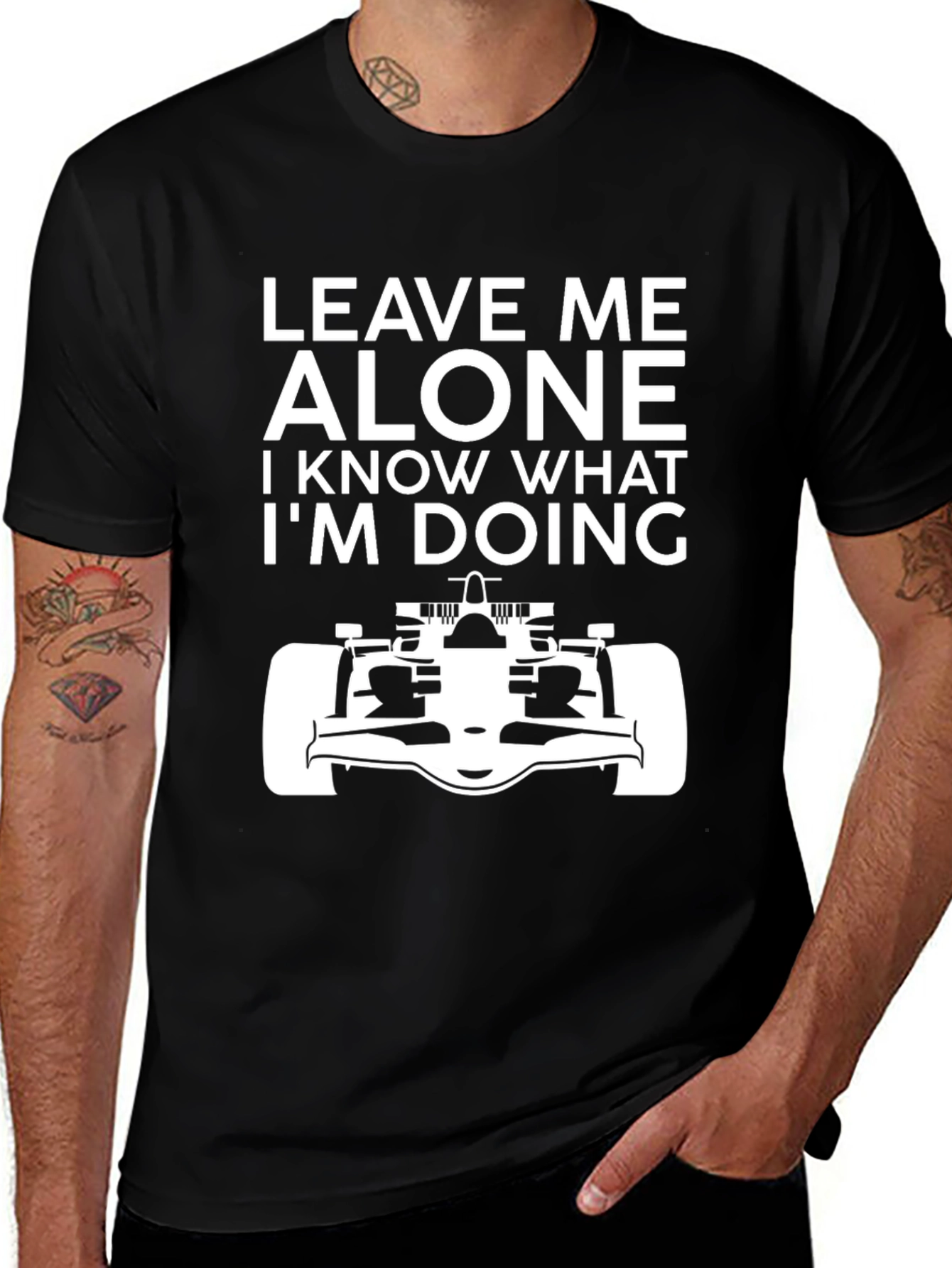 Leave Me Alone T-Shirt - Racing Car Design