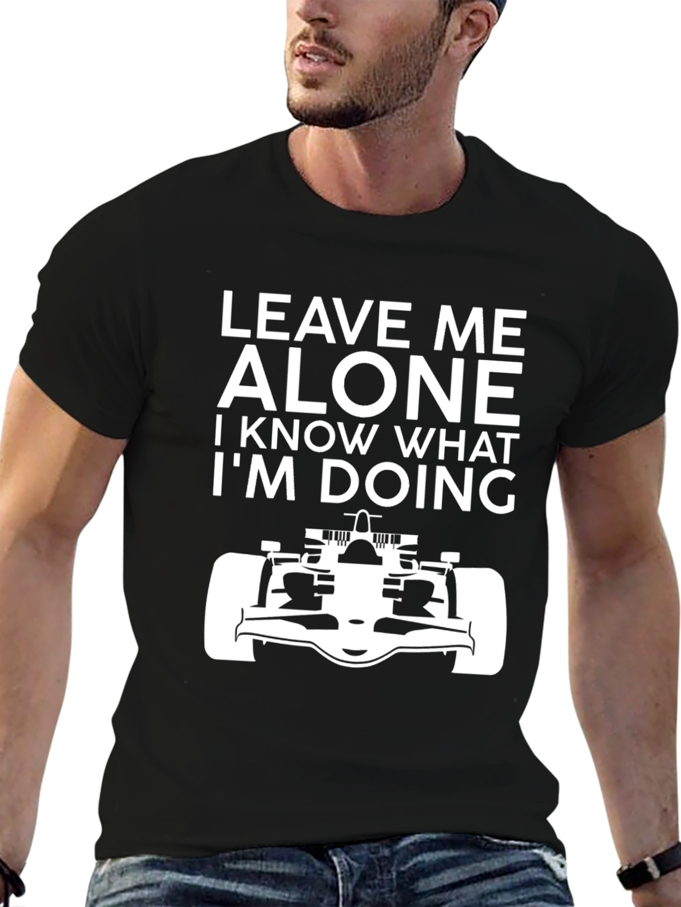 Leave Me Alone T-Shirt - Racing Car Design