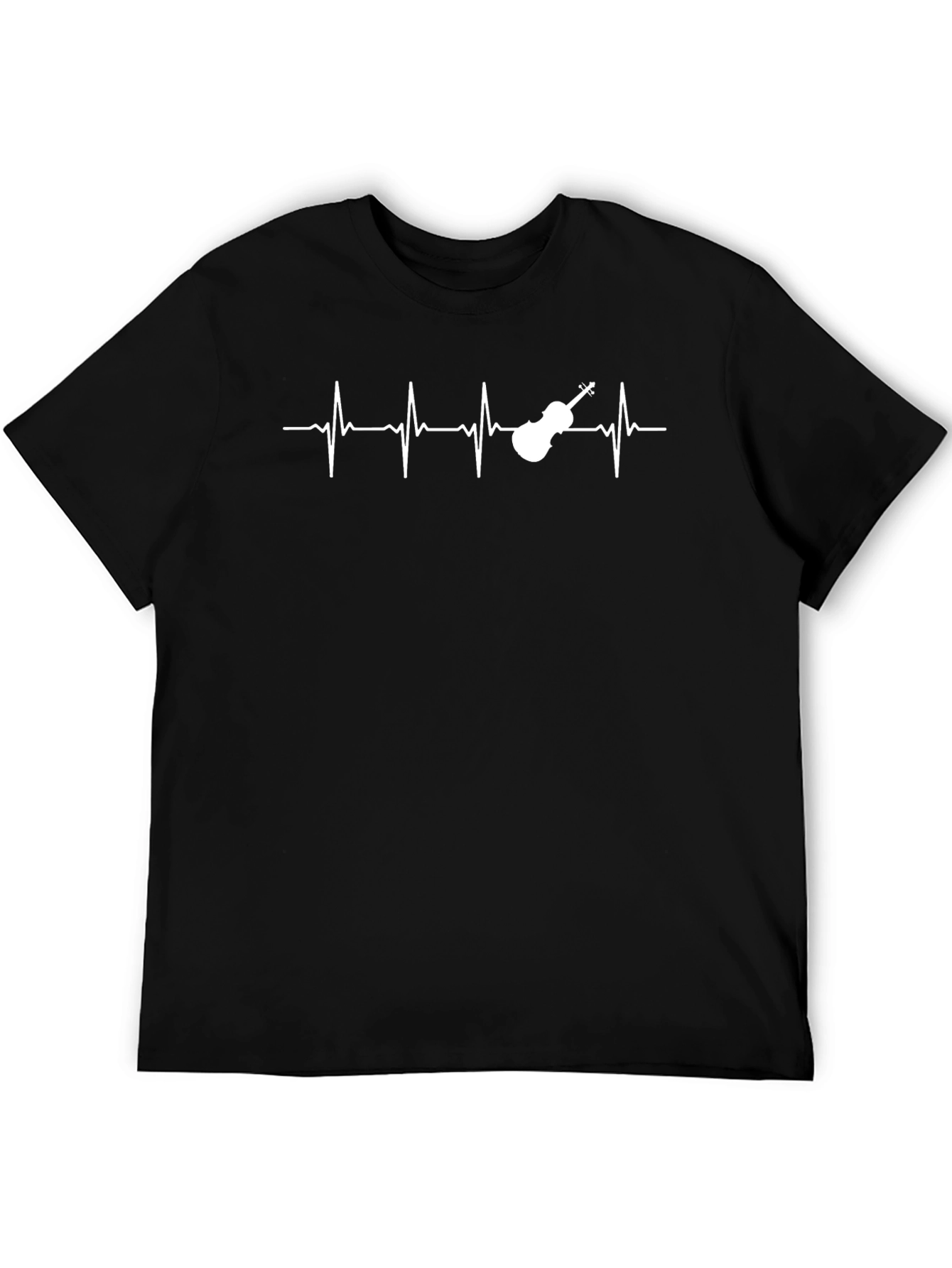 Violin Heartbeat Graphic Tee - Music Lover Shirt