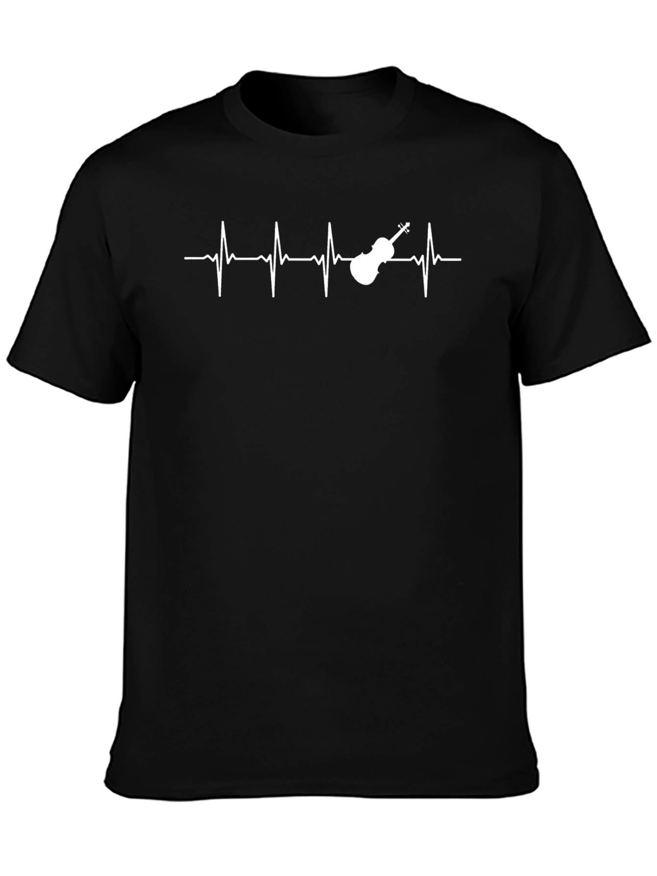 Violin Heartbeat Graphic Tee - Music Lover Shirt