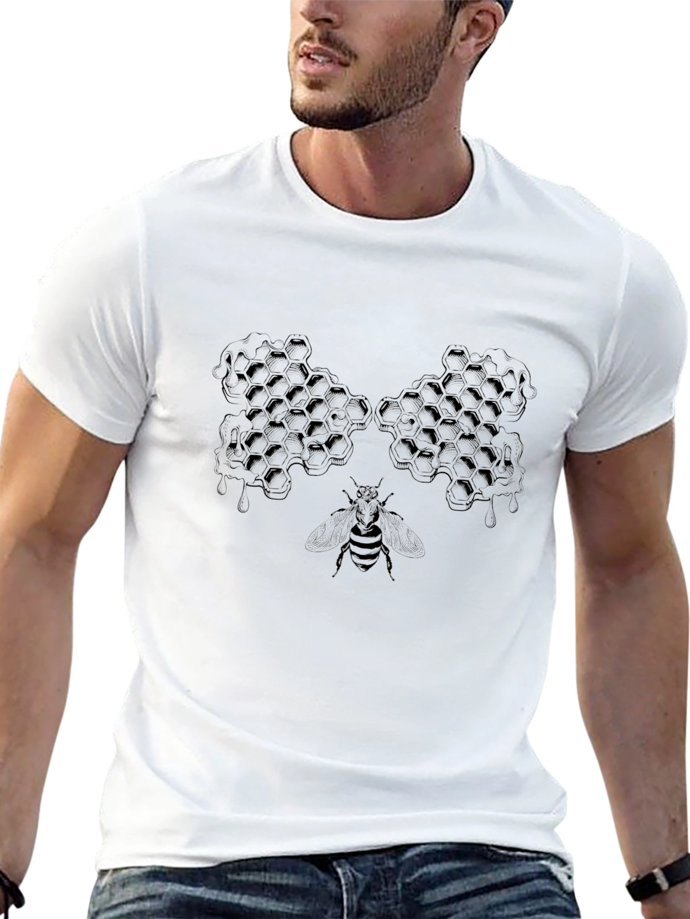 Honeycomb & Bee Graphic Tee