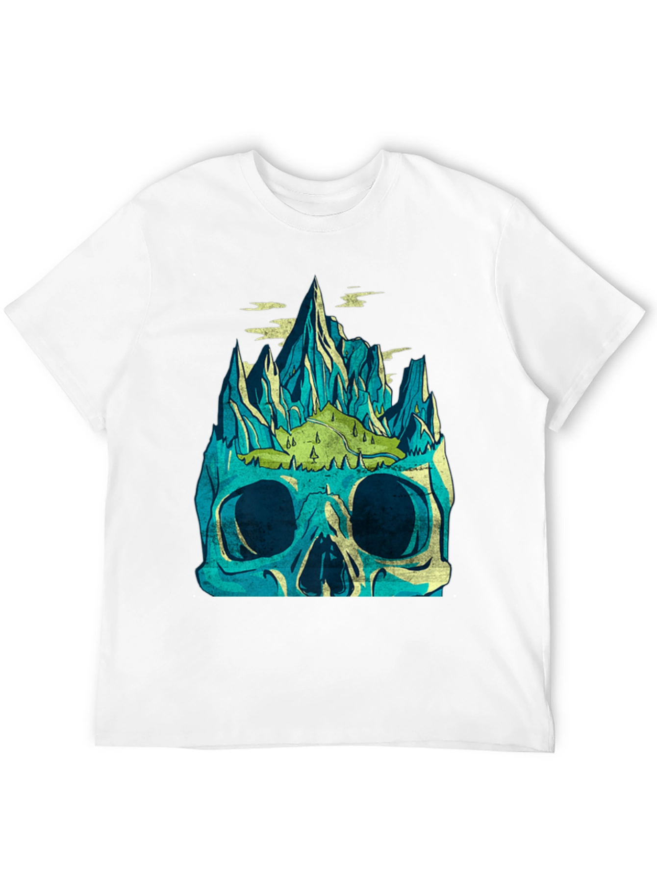 Skull Mountain Graphic Tee - Mens Black T-Shirt