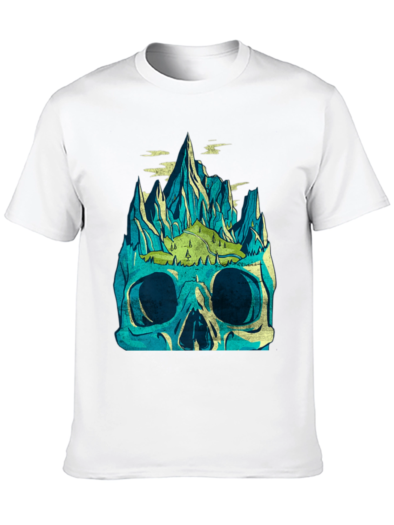 Skull Mountain Graphic Tee - Mens Black T-Shirt
