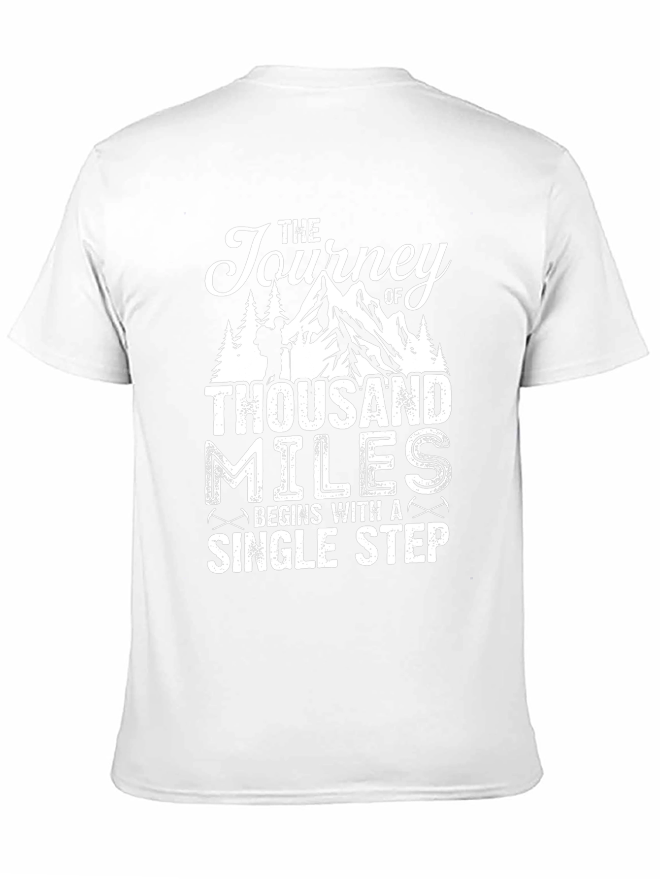 Motivational Hiking T-Shirt - Journey of Thousand Miles