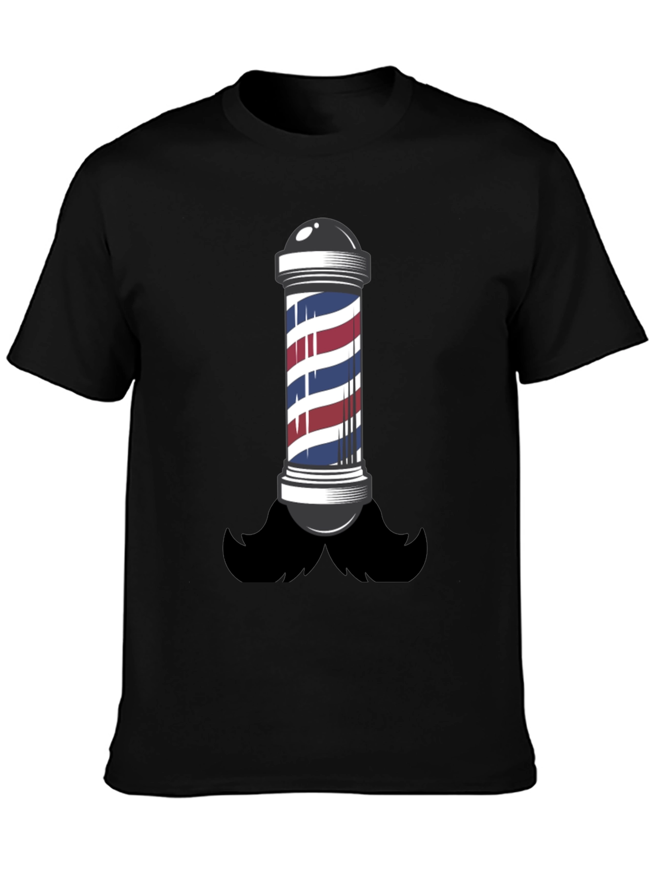 Barber Pole Mustache T-Shirt