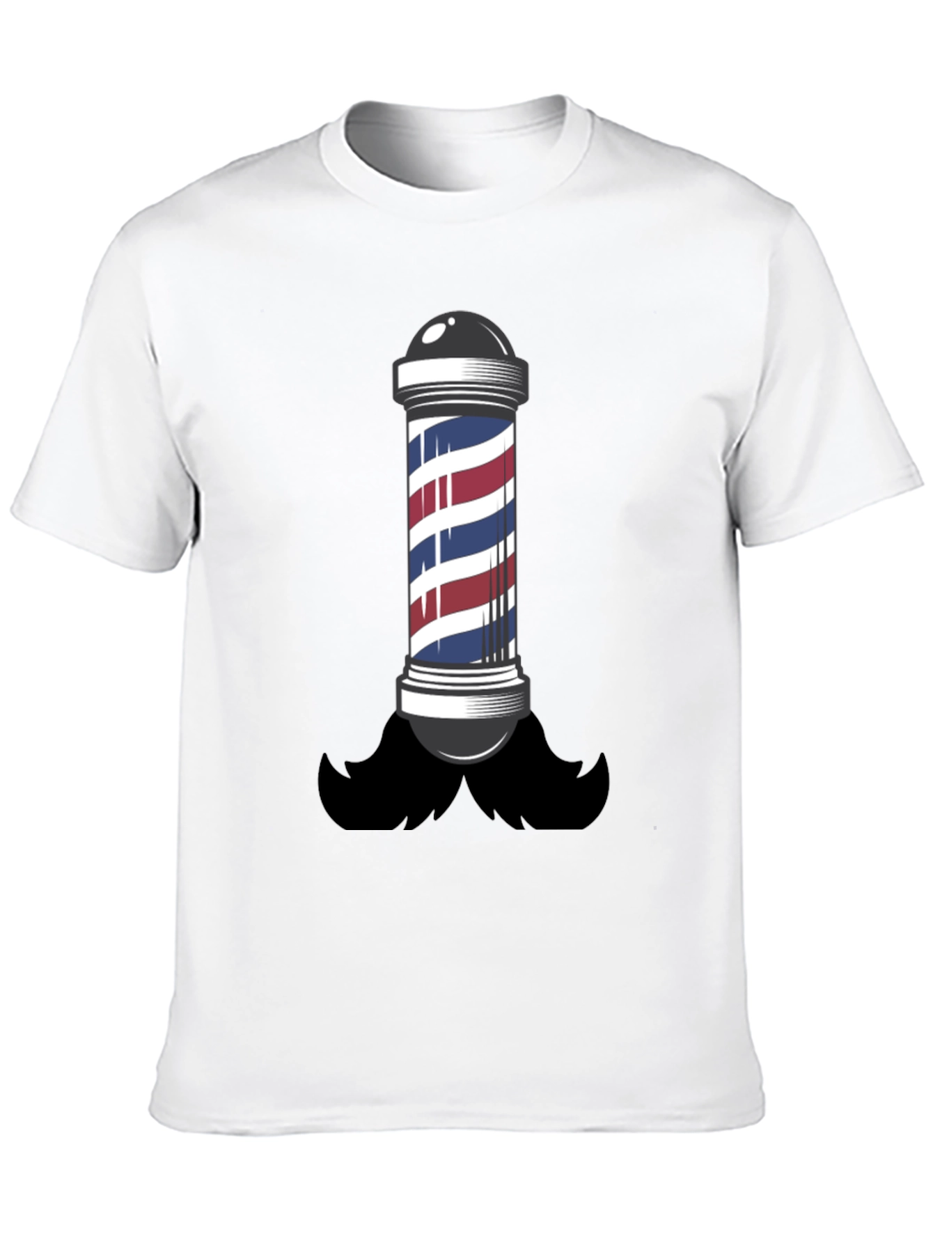 Barber Pole Mustache T-Shirt
