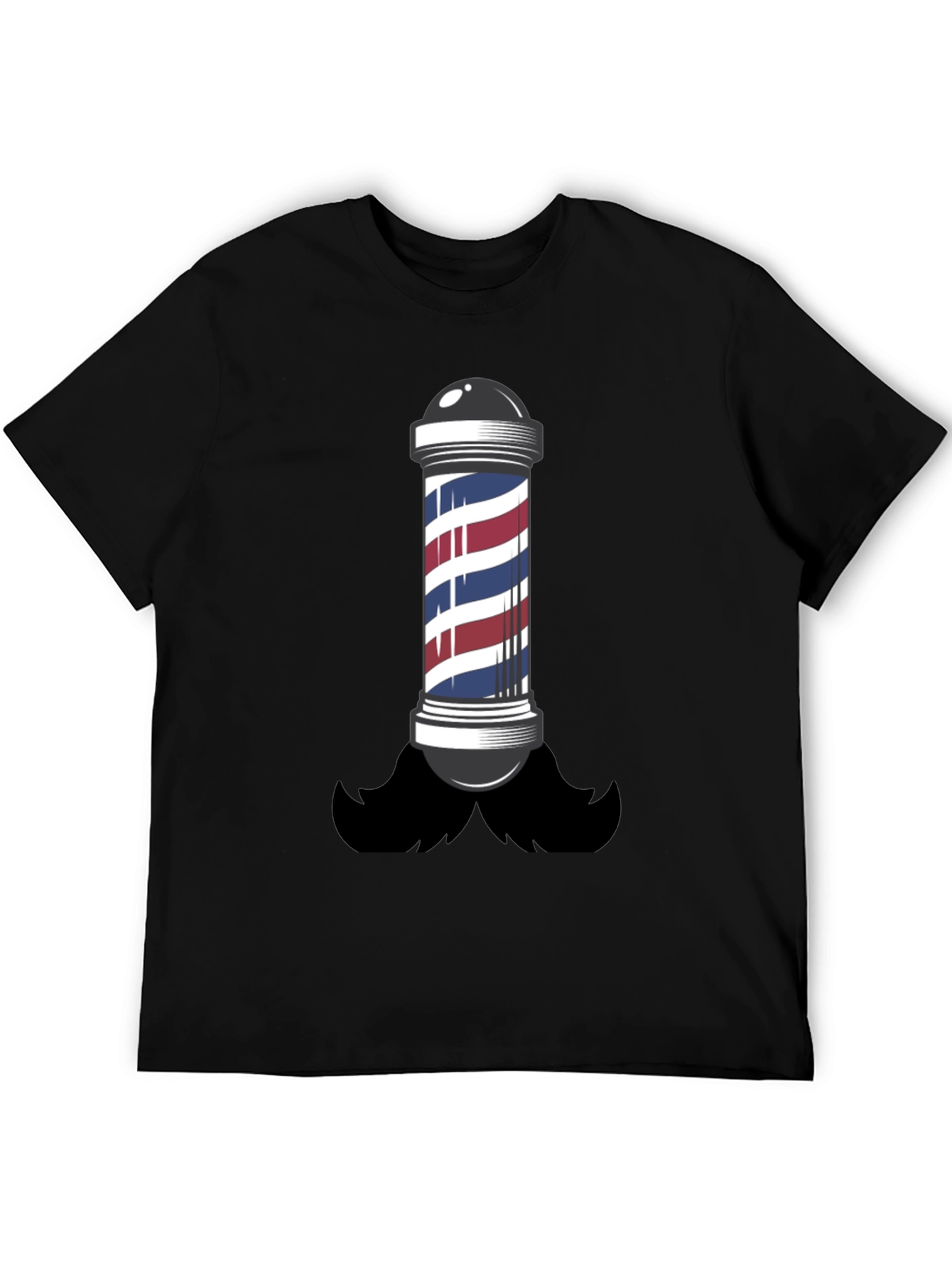Barber Pole Mustache T-Shirt