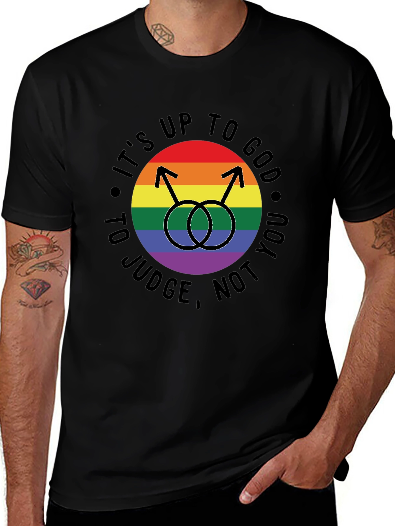 LGBT Pride T-Shirt: Its Up to God to Judge