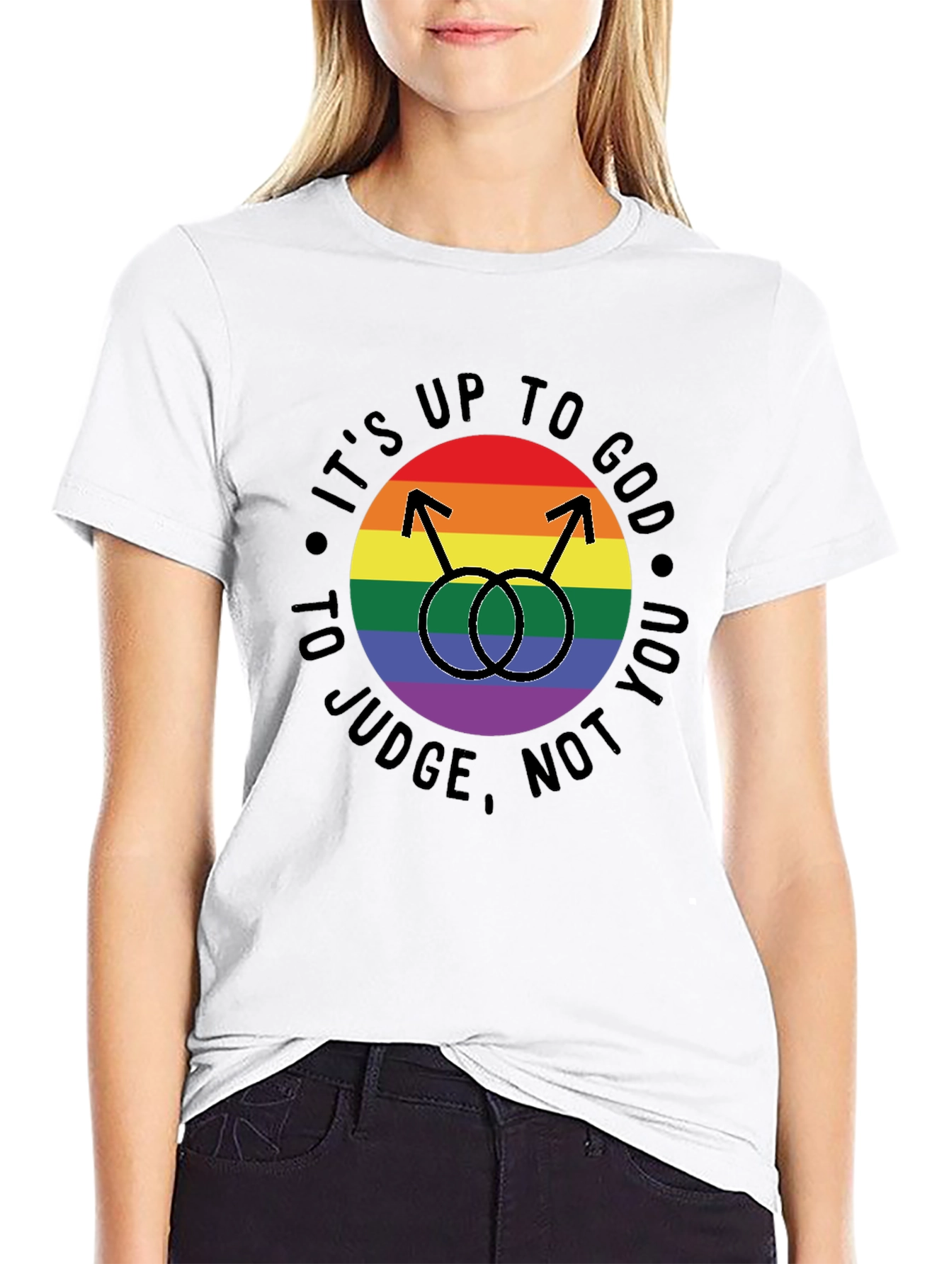 LGBT Pride T-Shirt: Its Up to God to Judge