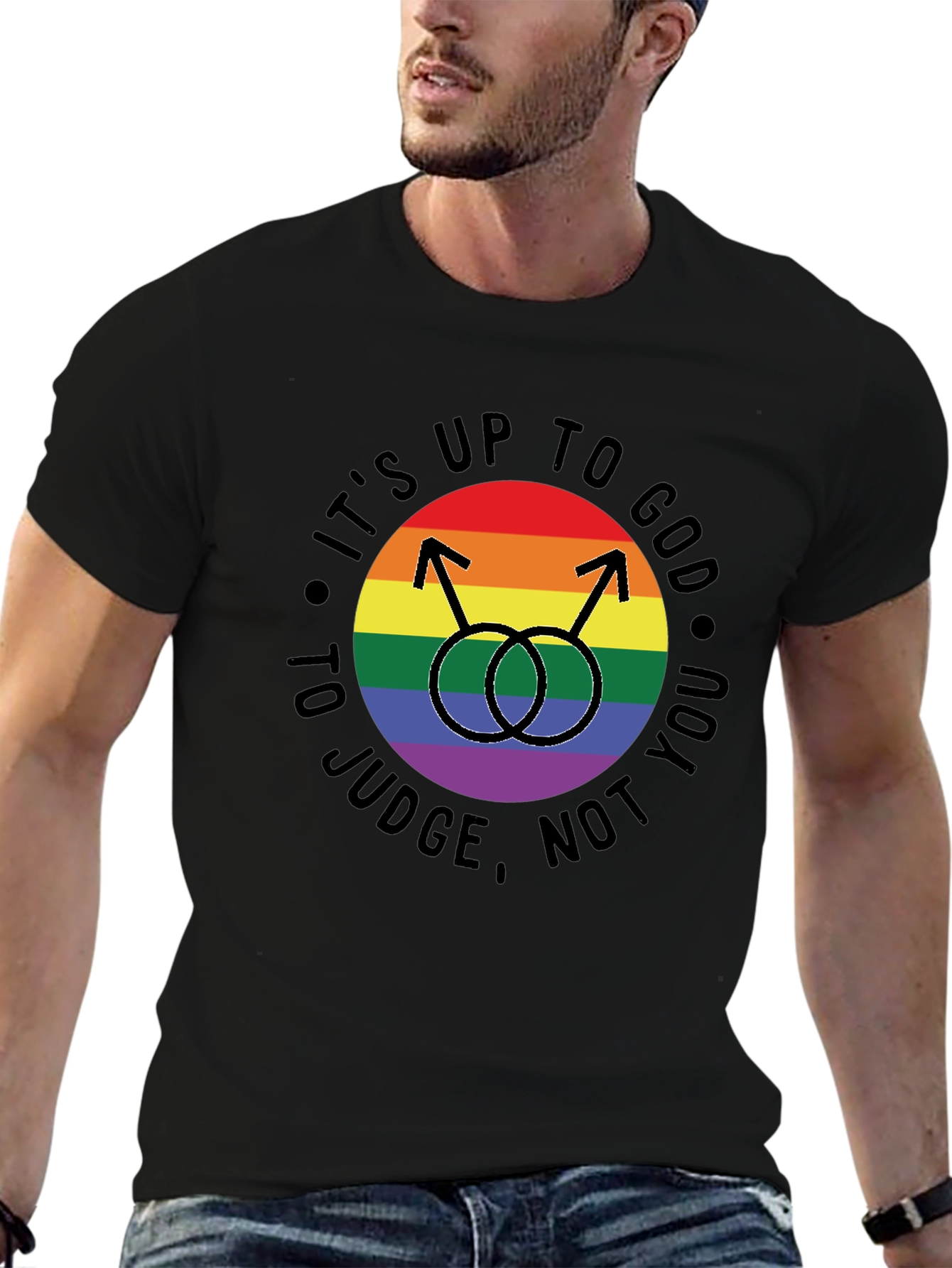 LGBT Pride T-Shirt: Its Up to God to Judge