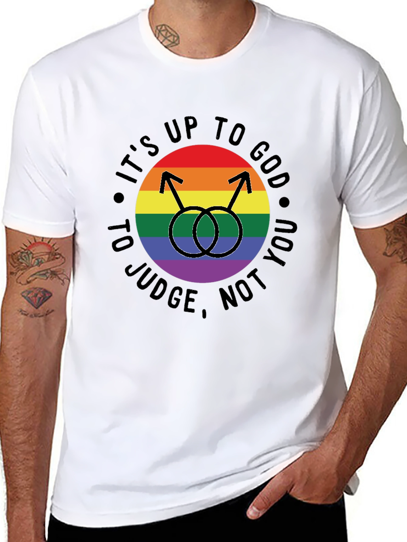 LGBT Pride T-Shirt: Its Up to God to Judge