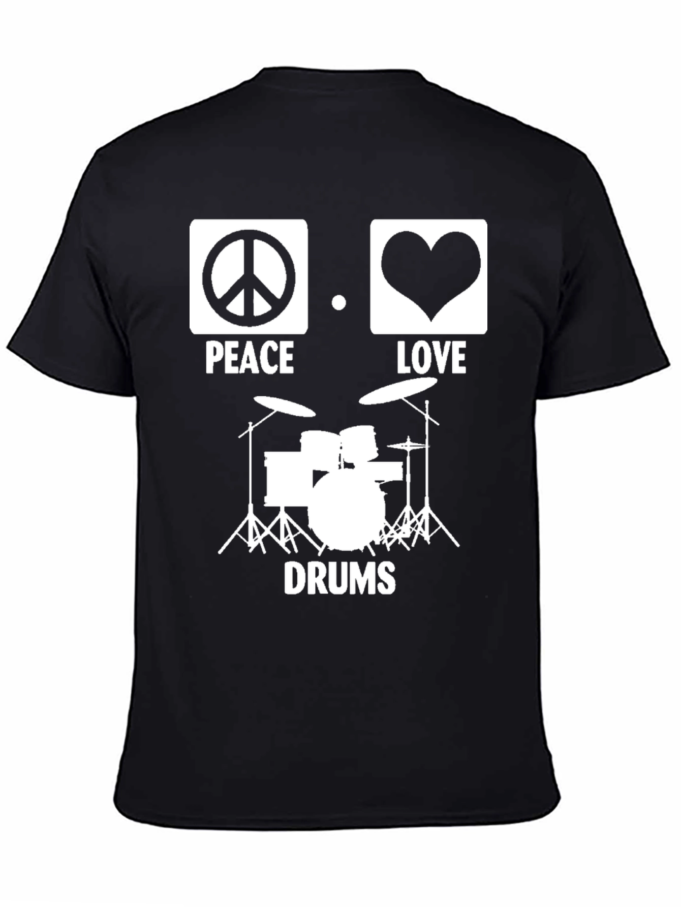 Peace Love Drums Graphic Tee - Music T-Shirt