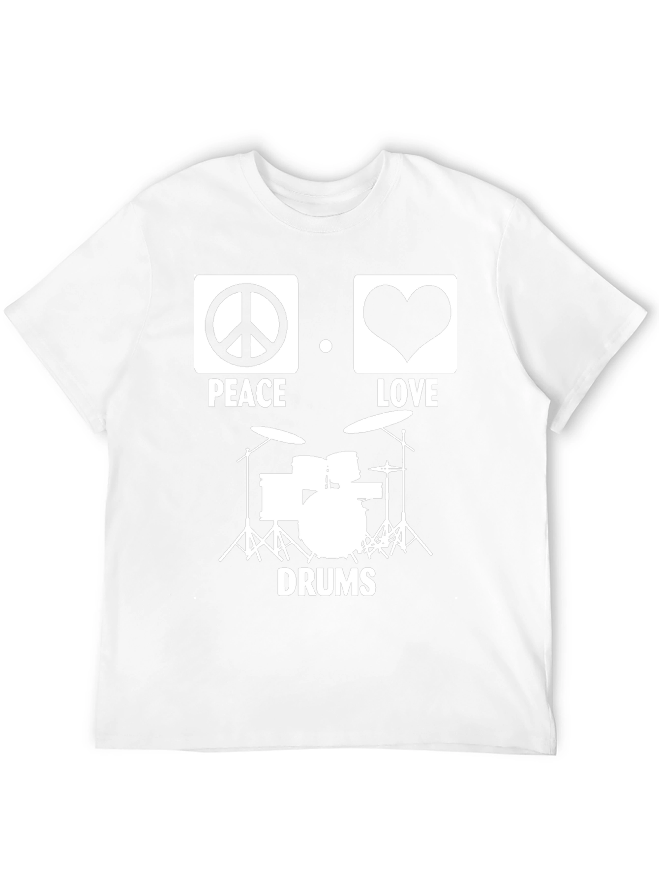 Peace Love Drums Graphic Tee - Music T-Shirt