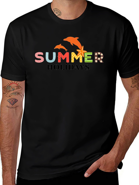 Summer Holiday Novelty Graphic T-Shirt