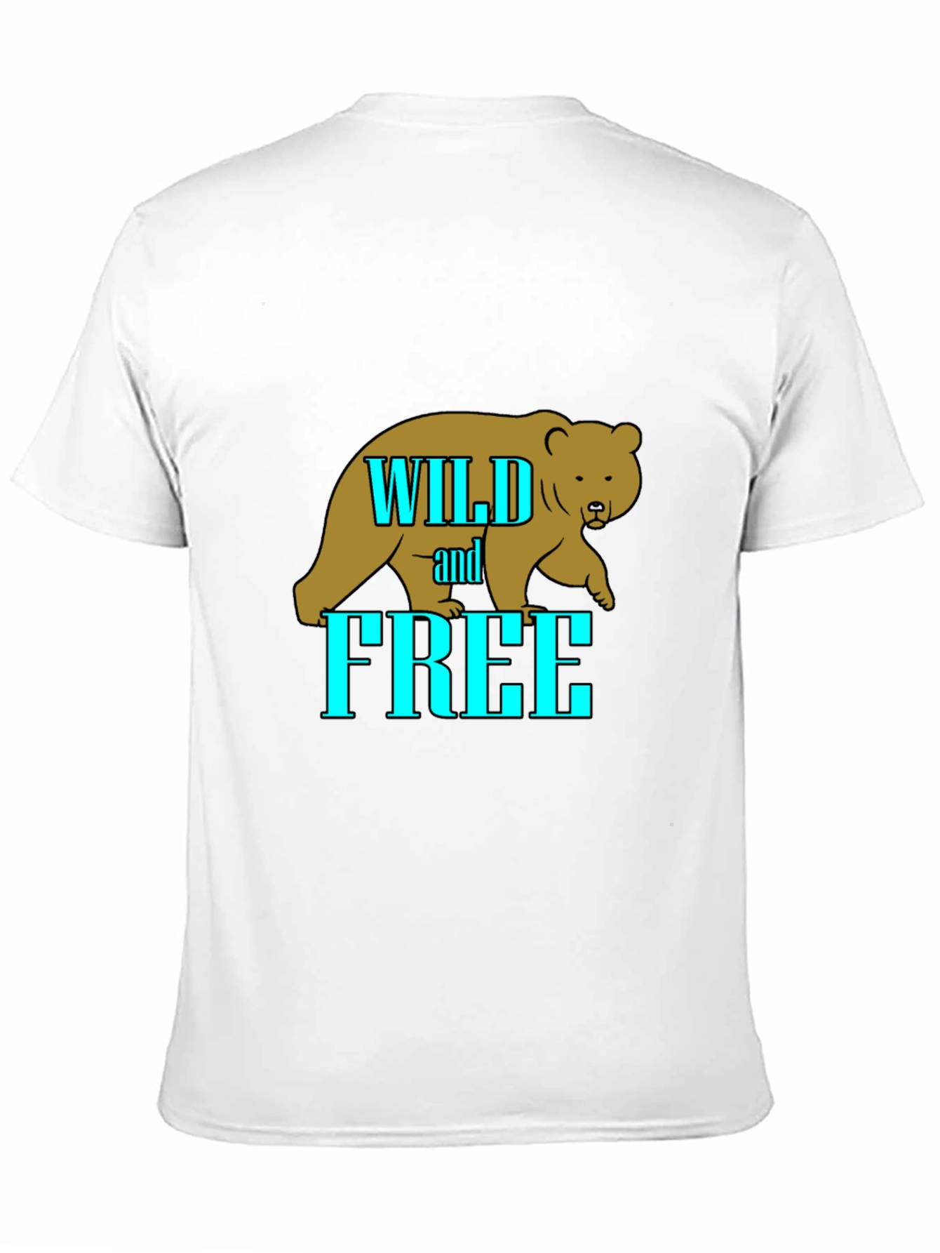 Wild and Free Bear Graphic T-Shirt - Black